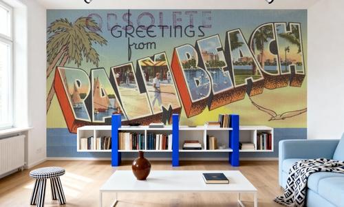 Greetings from Palm Beach - Screenprint Postcard