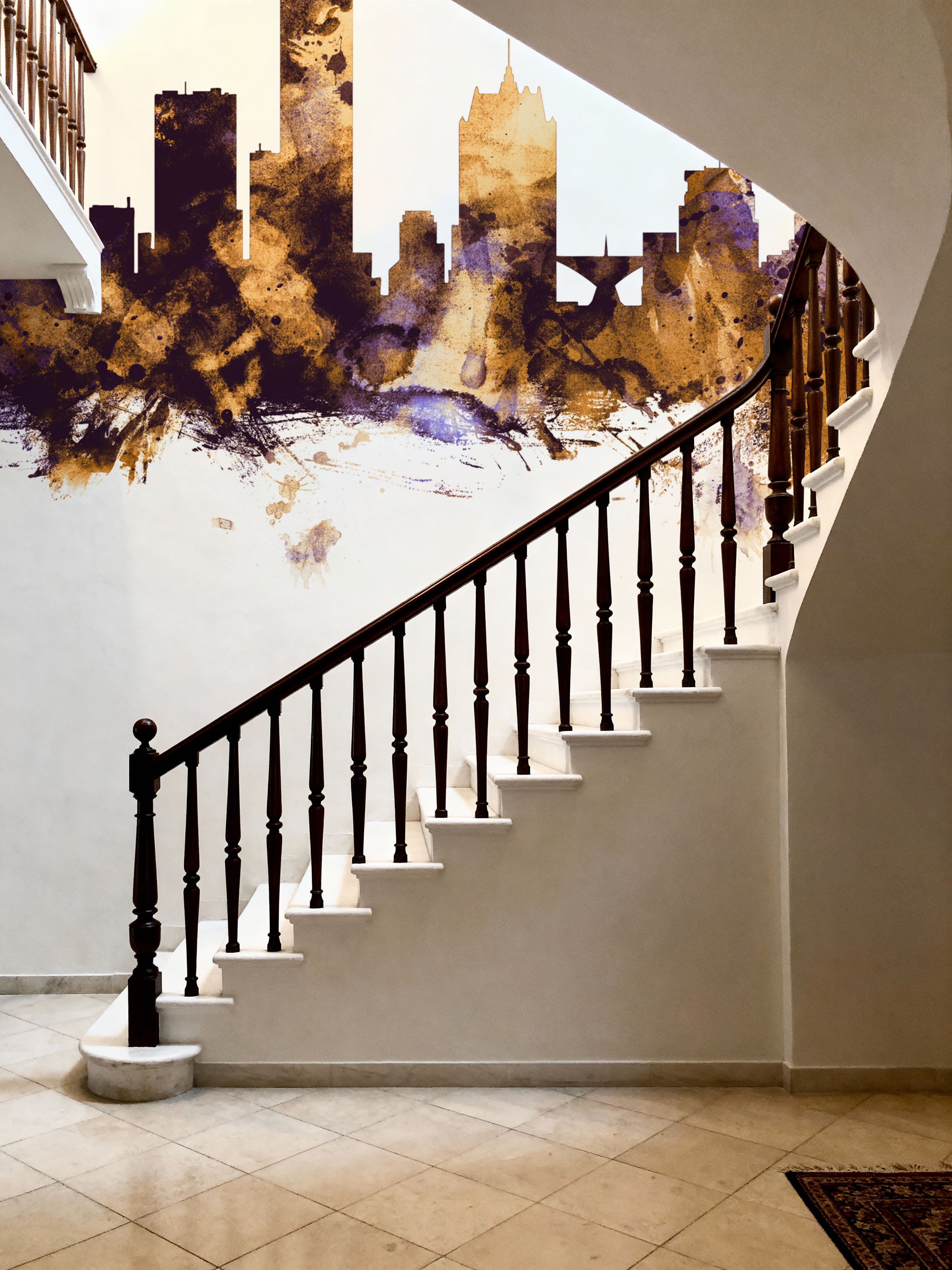 Milwaukee Wisconsin Skyline Purple & Gold