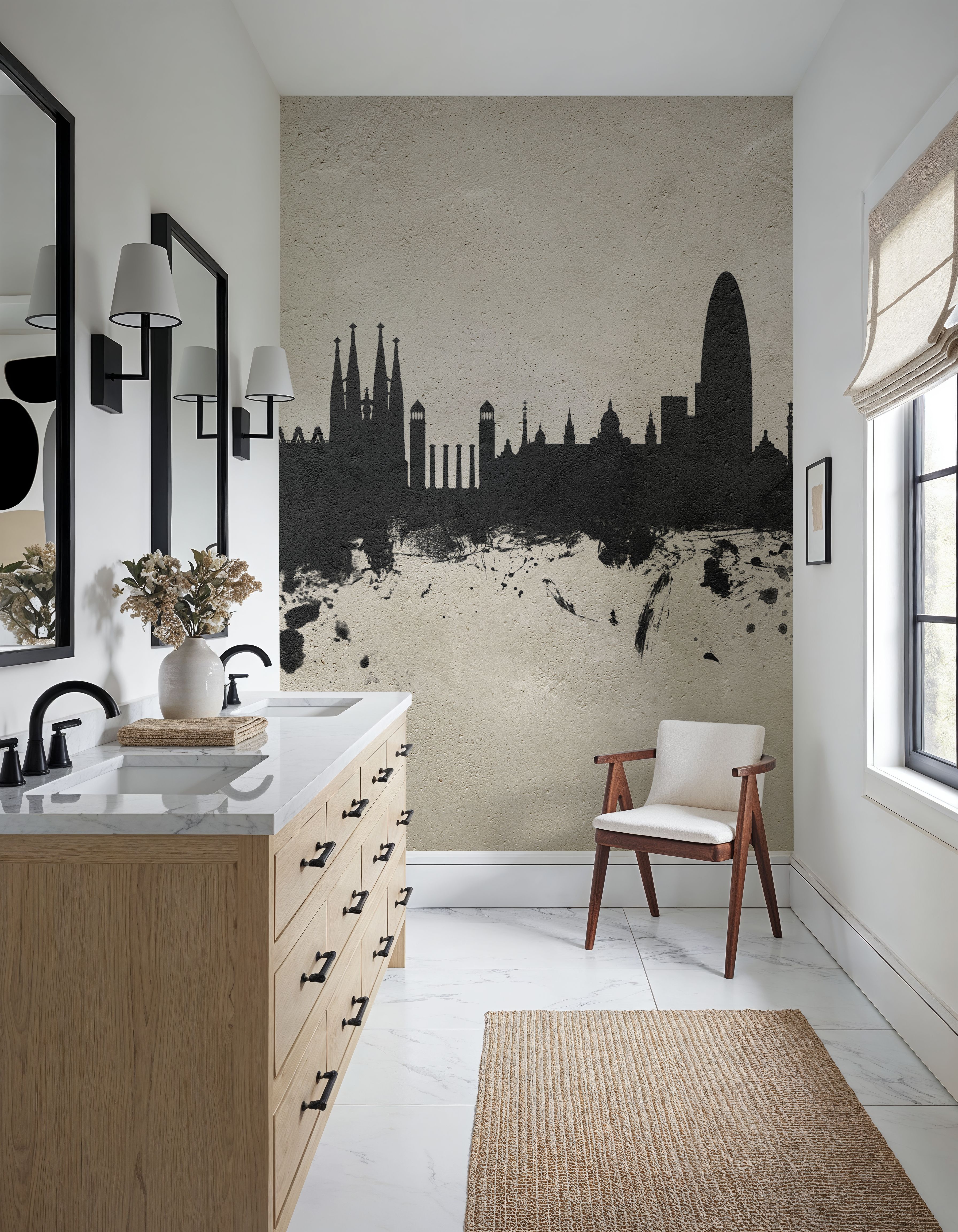 Barcelona Skyline Concrete