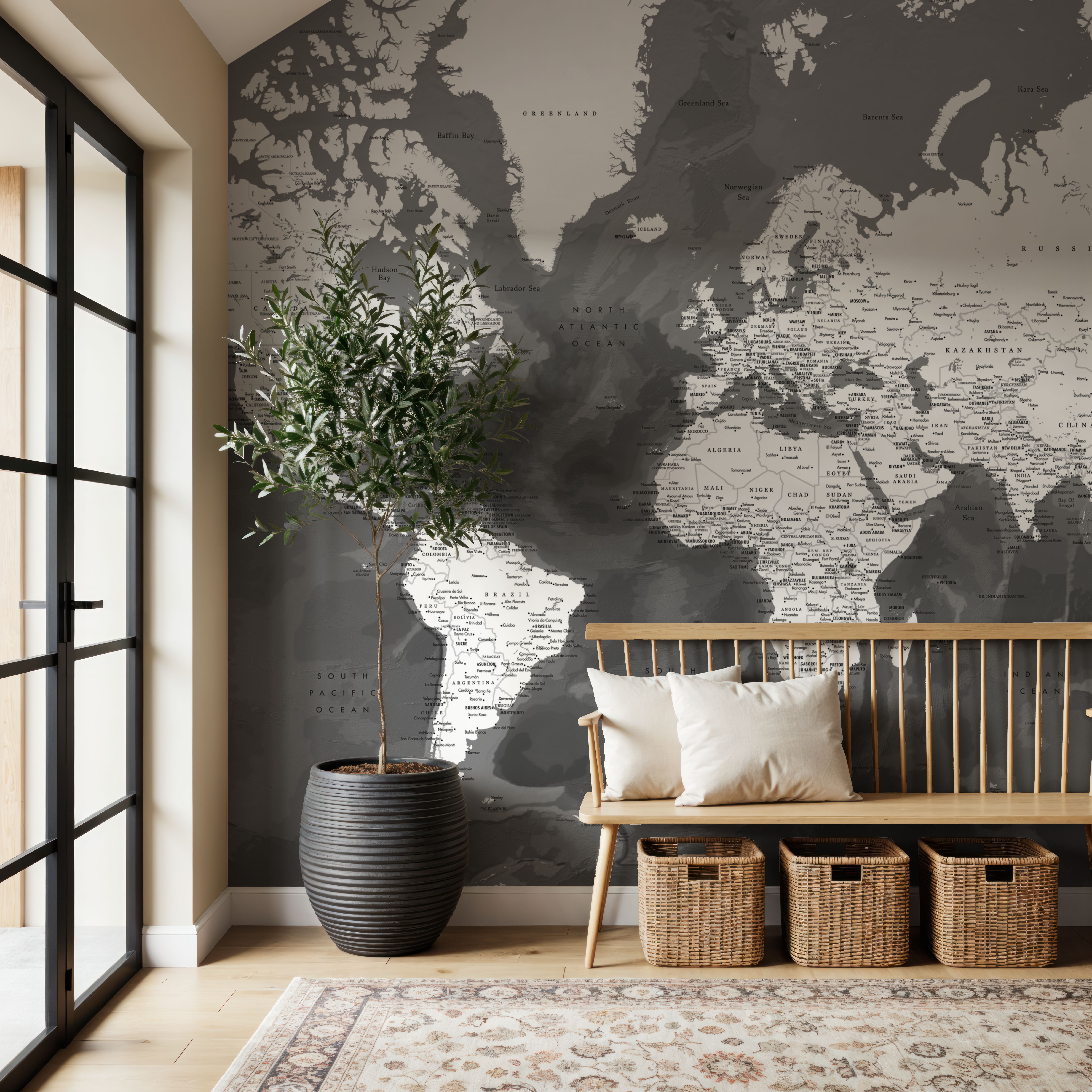 World Map Cities - Olson