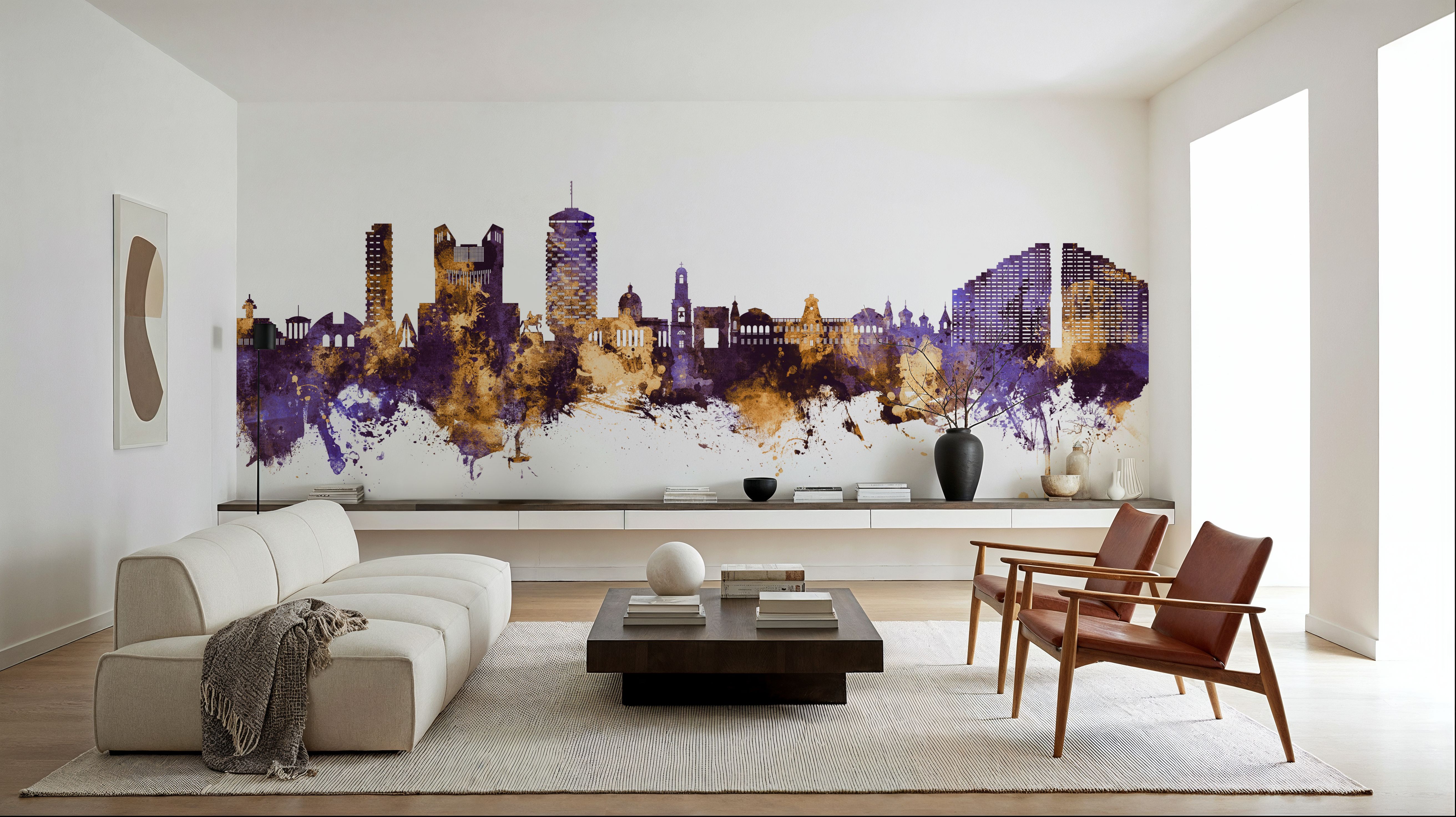 Chisinau Moldova Skyline Purple & Gold