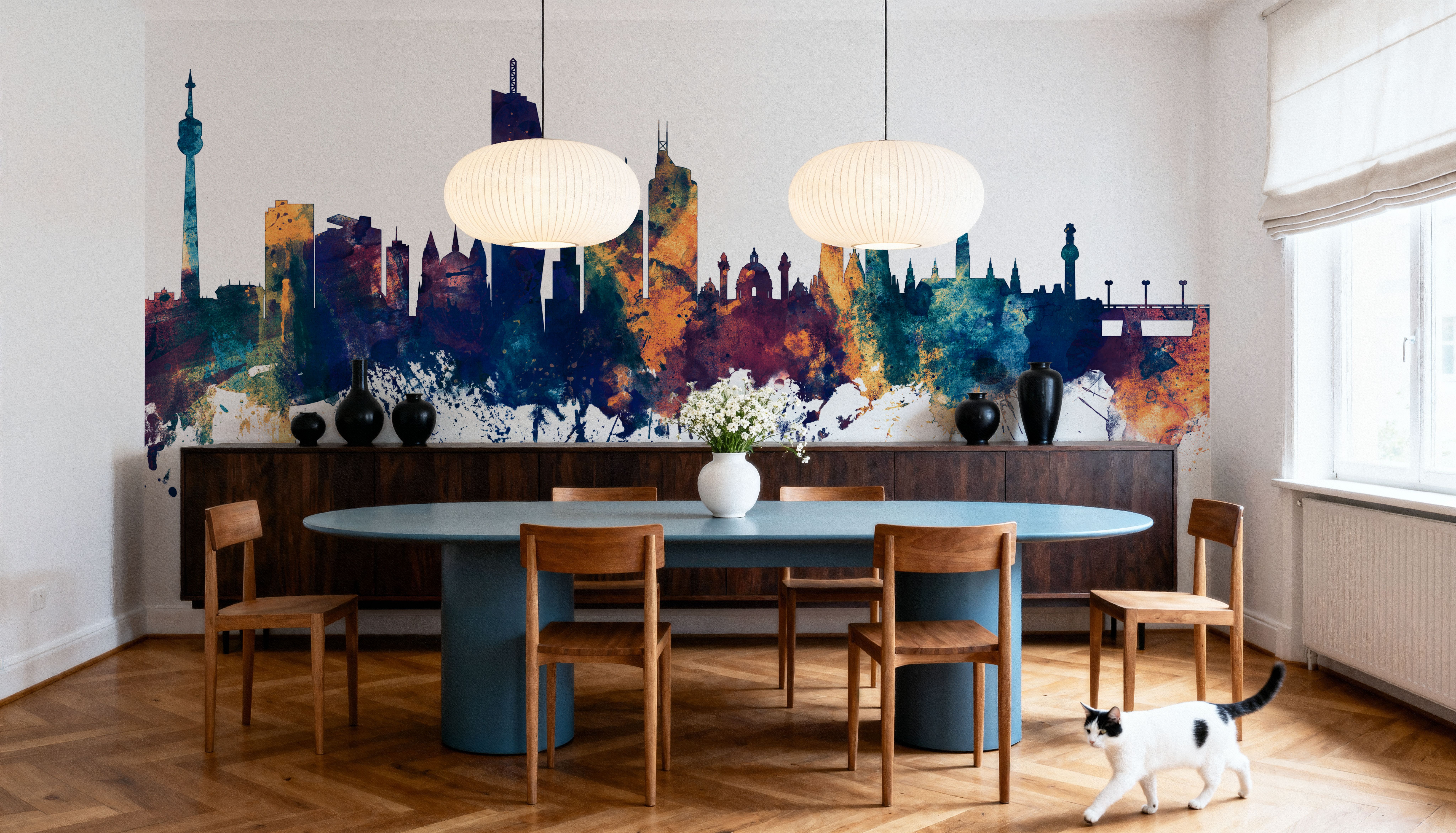 Vienna Austria Skyline Blue & Bronze