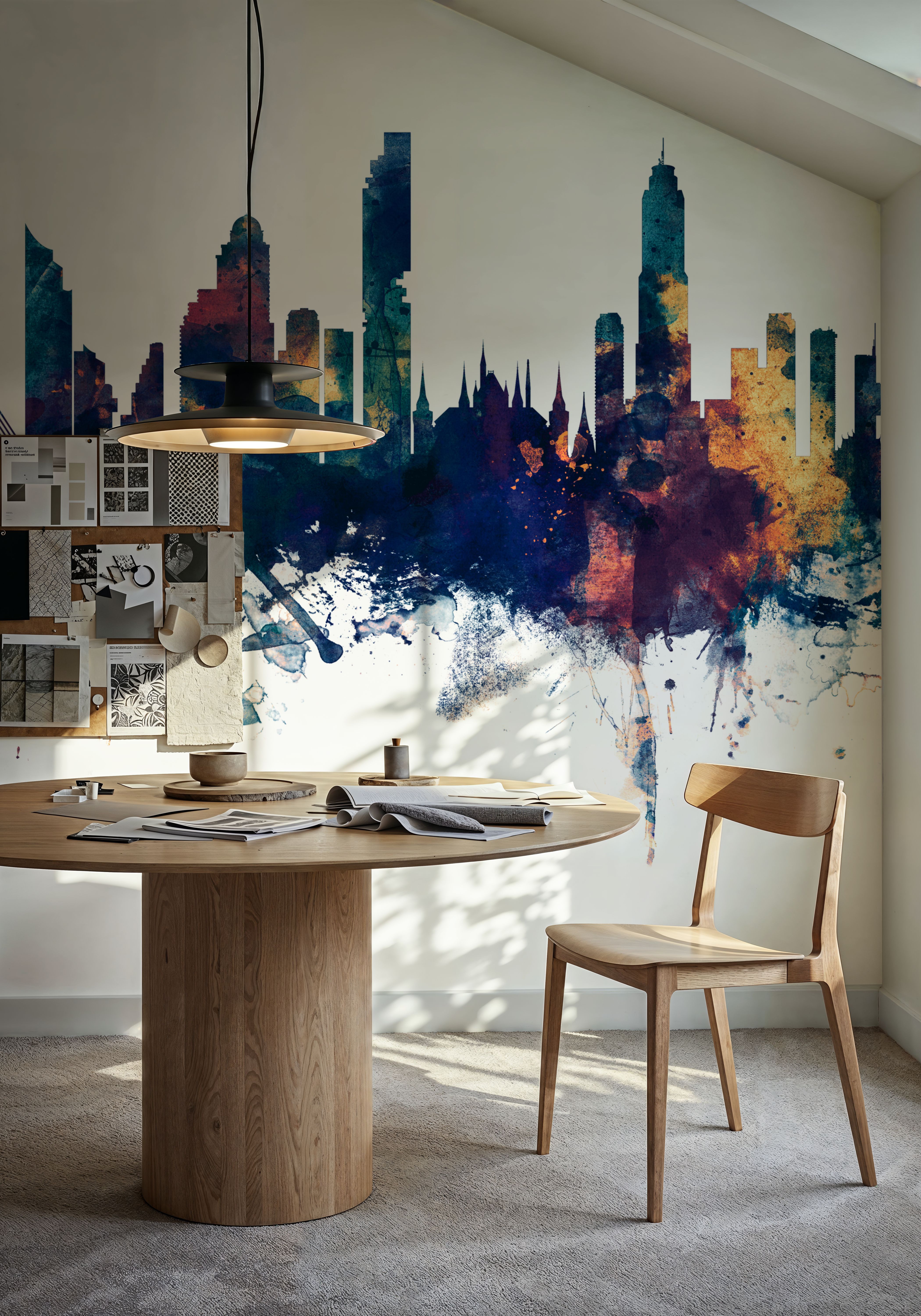 Bangkok Thailand Skyline Blue & Bronze