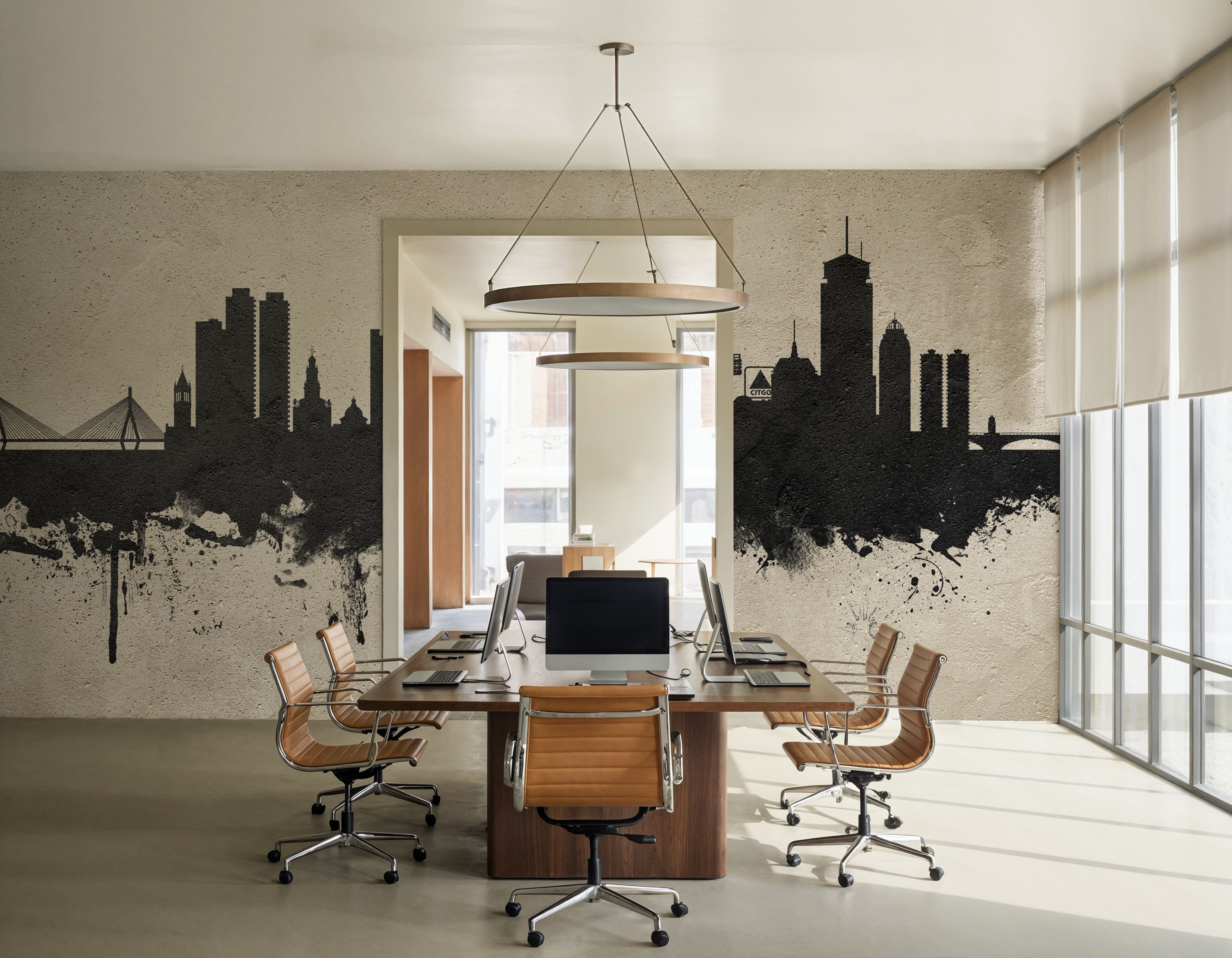 Boston Massachusettes Skyline Concrete