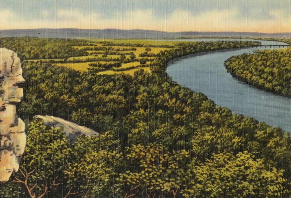 Brazos River - Screenprint Postcard