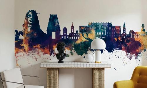 Coimbatore India Skyline Blue & Bronze