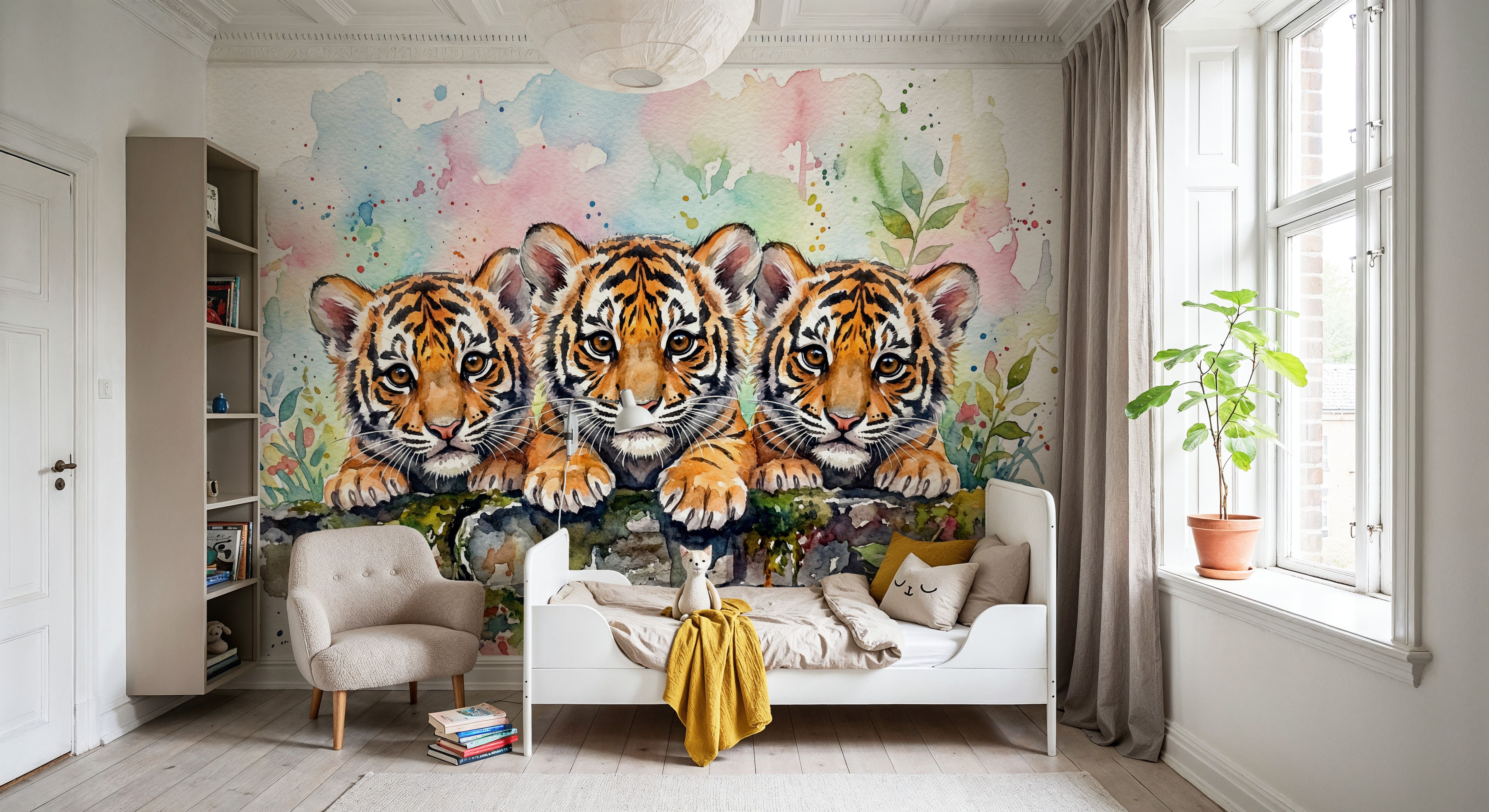 Tiger Cubs - Cute Baby Animals Series, Tapéta