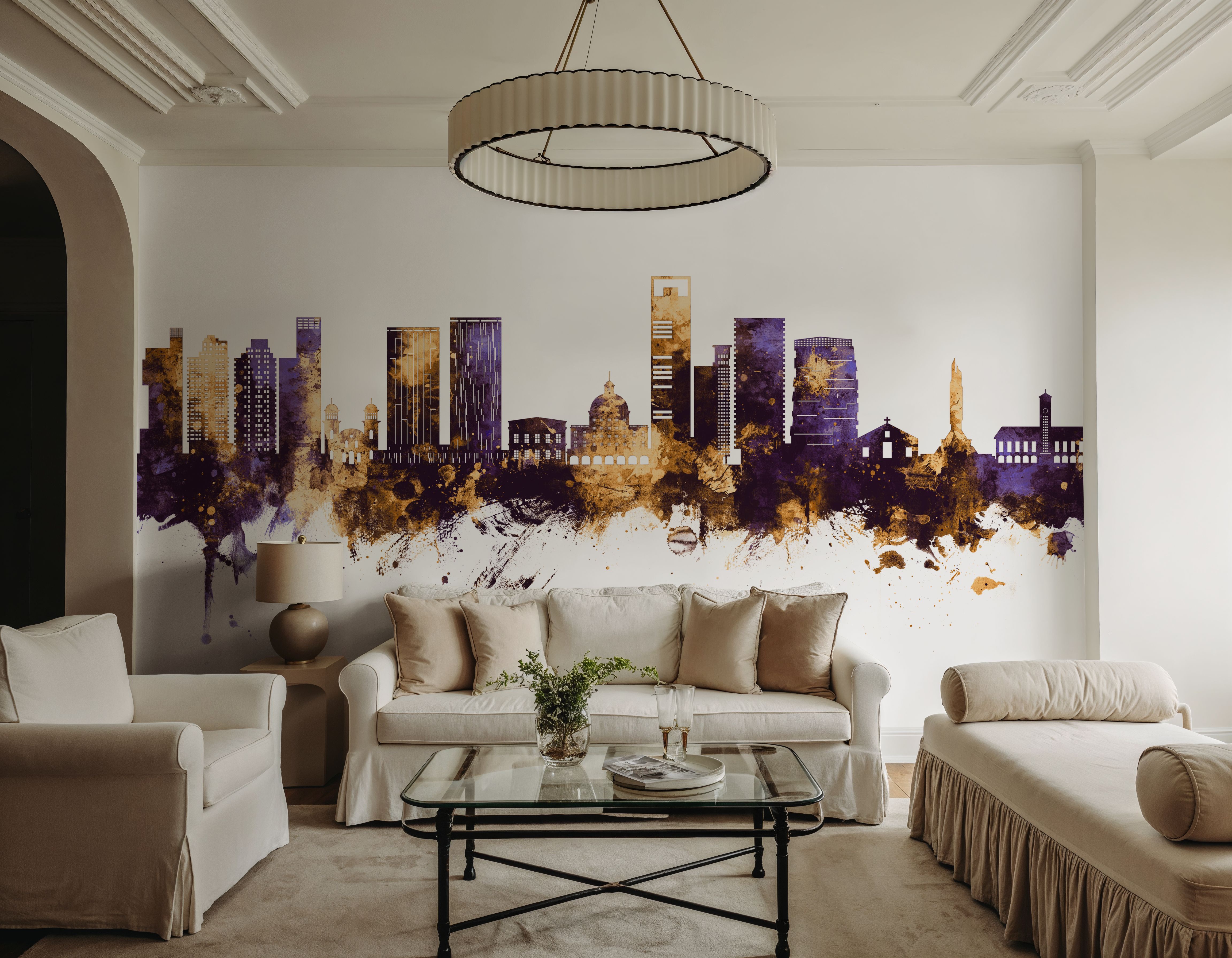 Luanda Skyline Purple & Gold