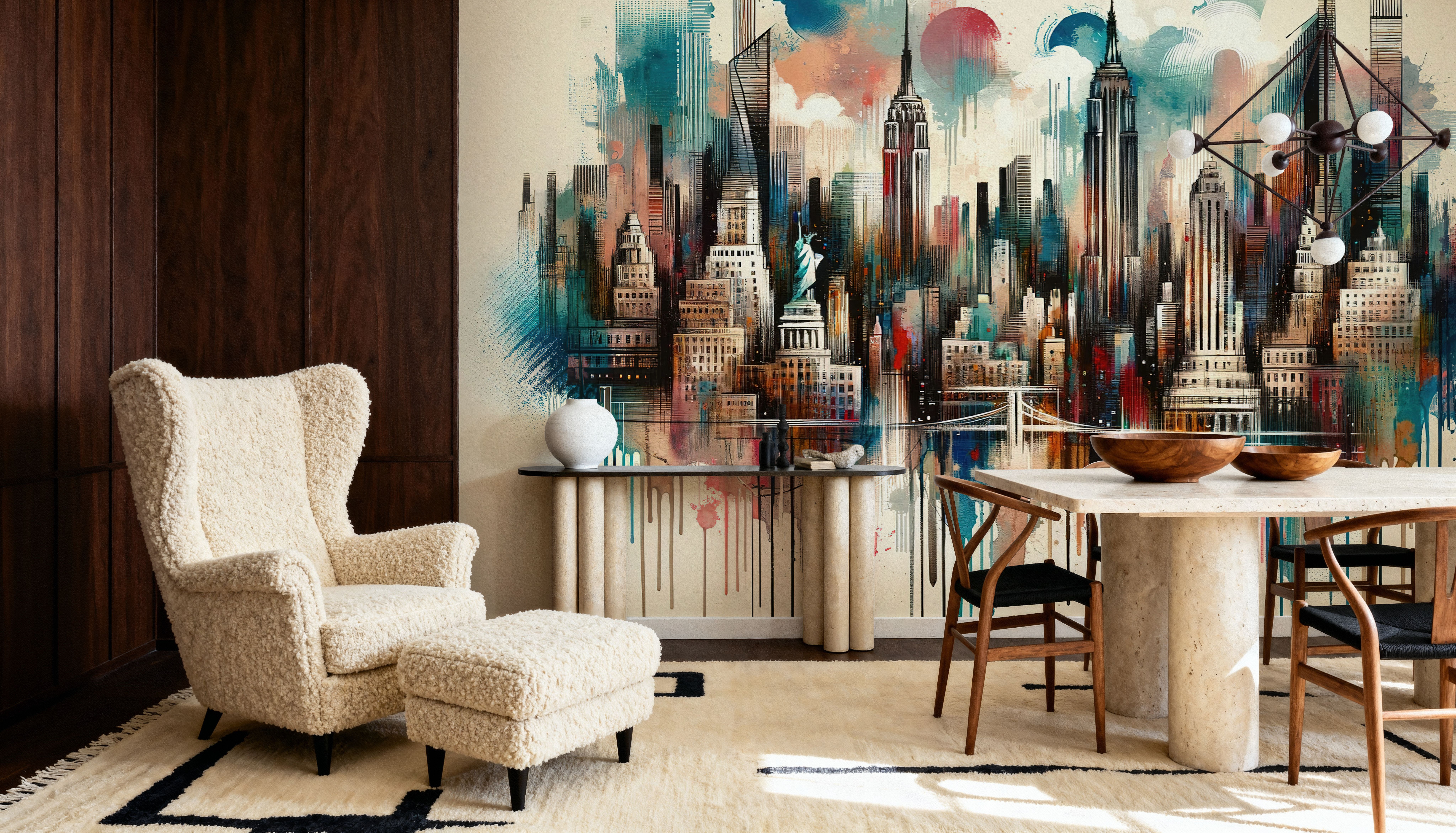 Watercolor New York Skyline