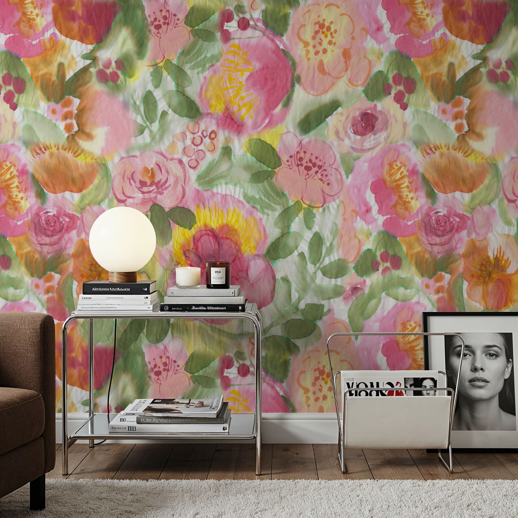 Colourful Watercolor Painted Floral