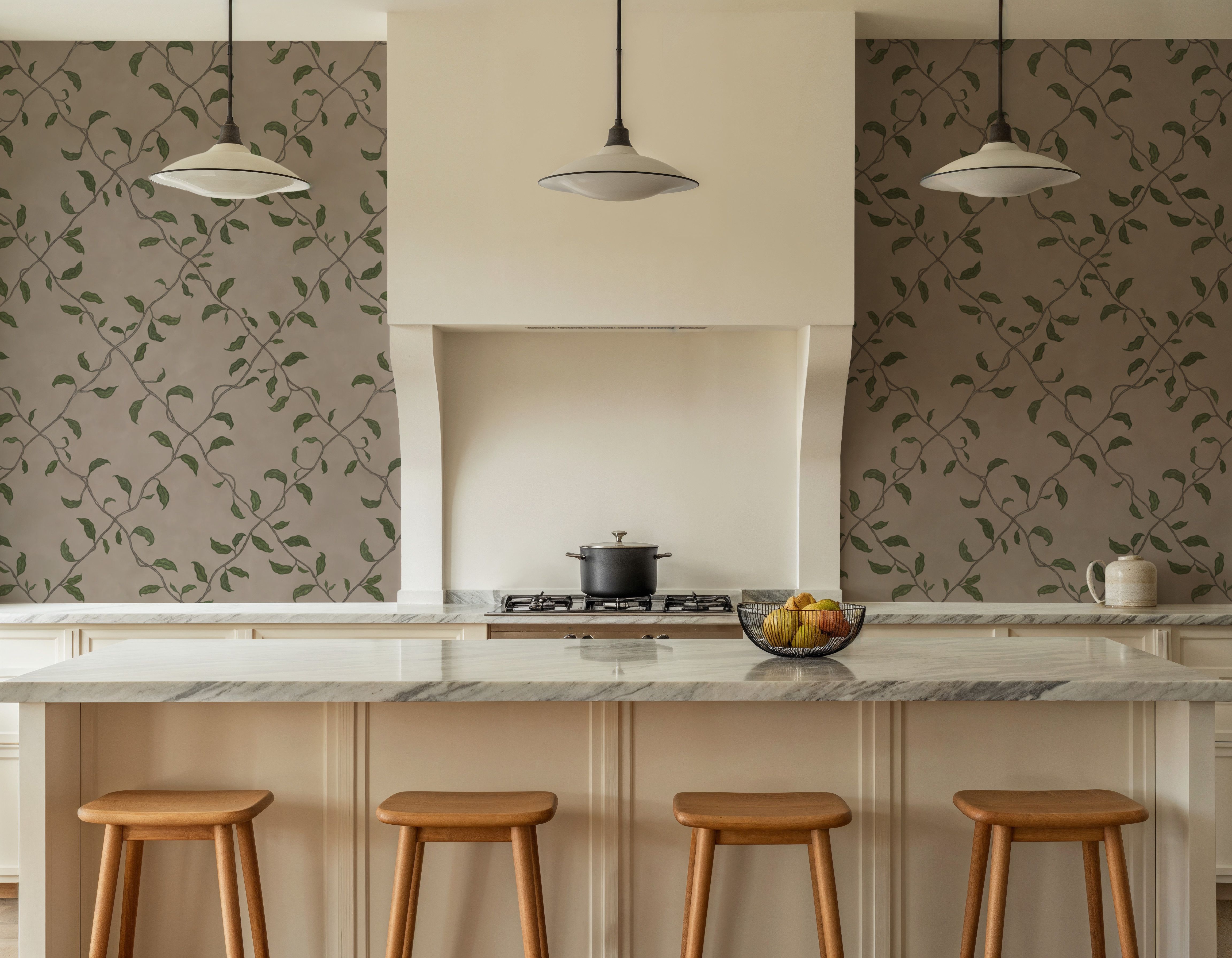 Emerald Trellis, Beige
