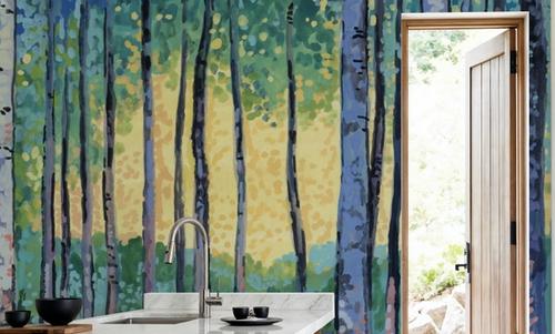 Birch Forest Flower Garden