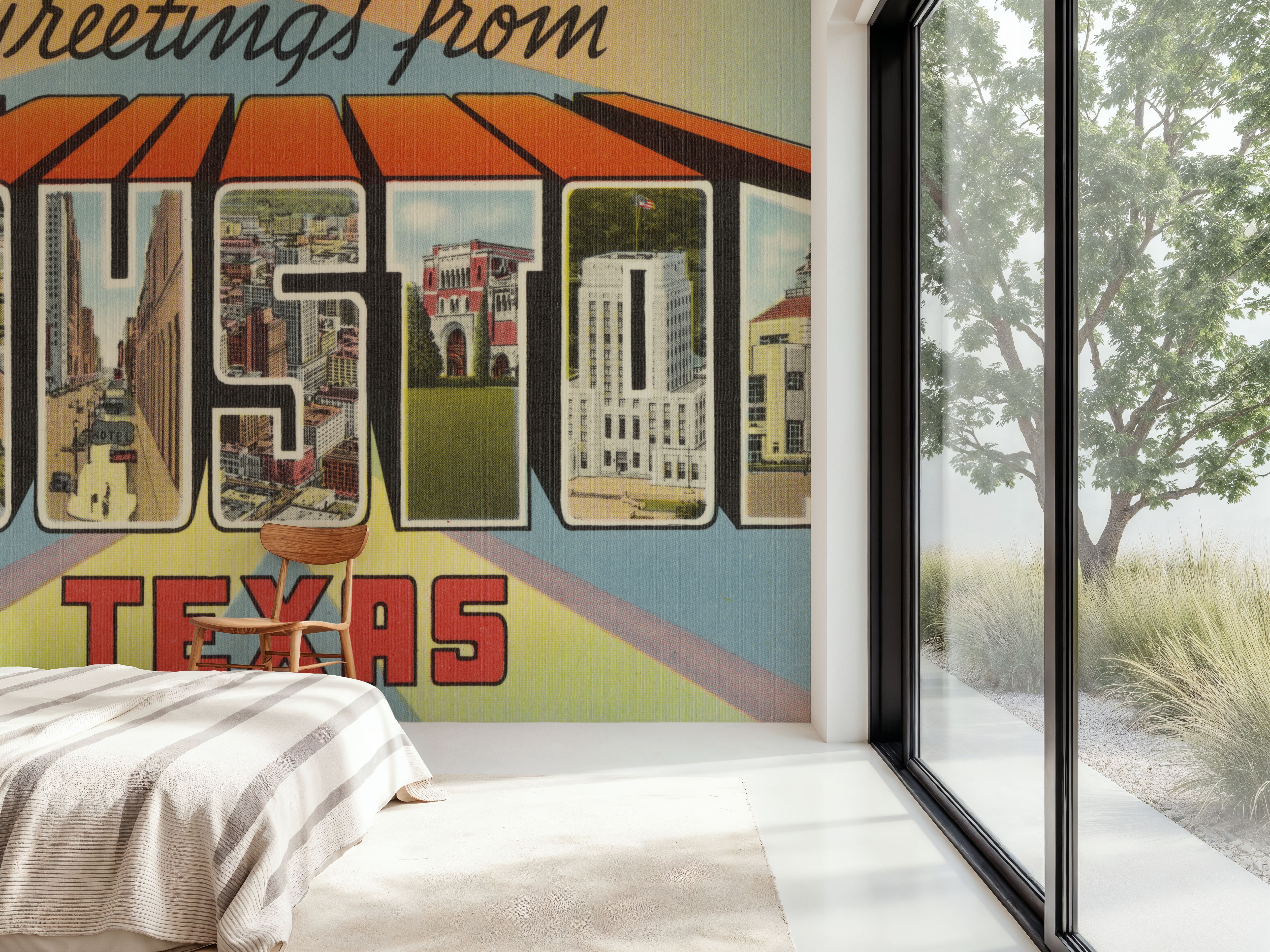 Greetings from Houston - Screenprint Postcard