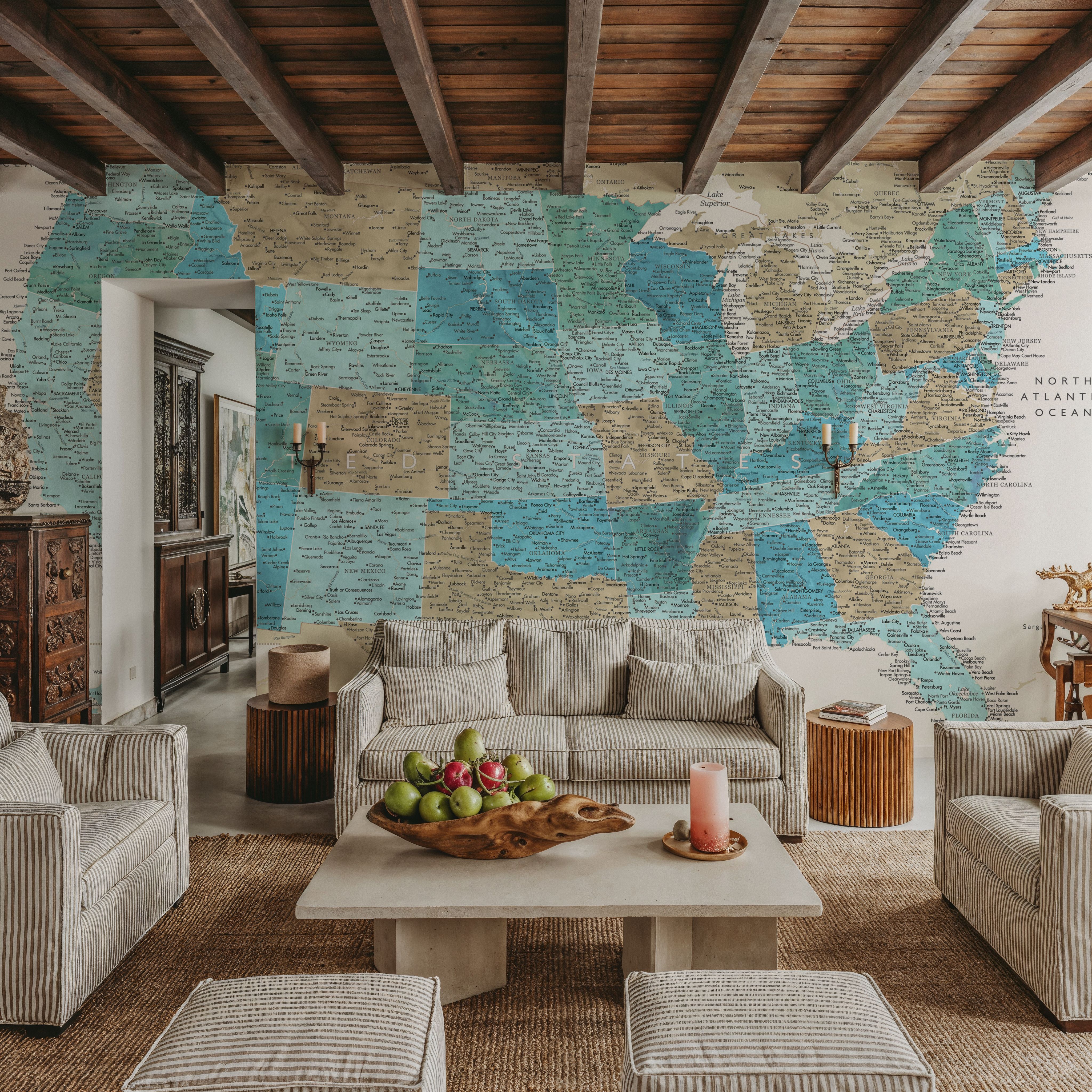 US Map Detailed - Uxia