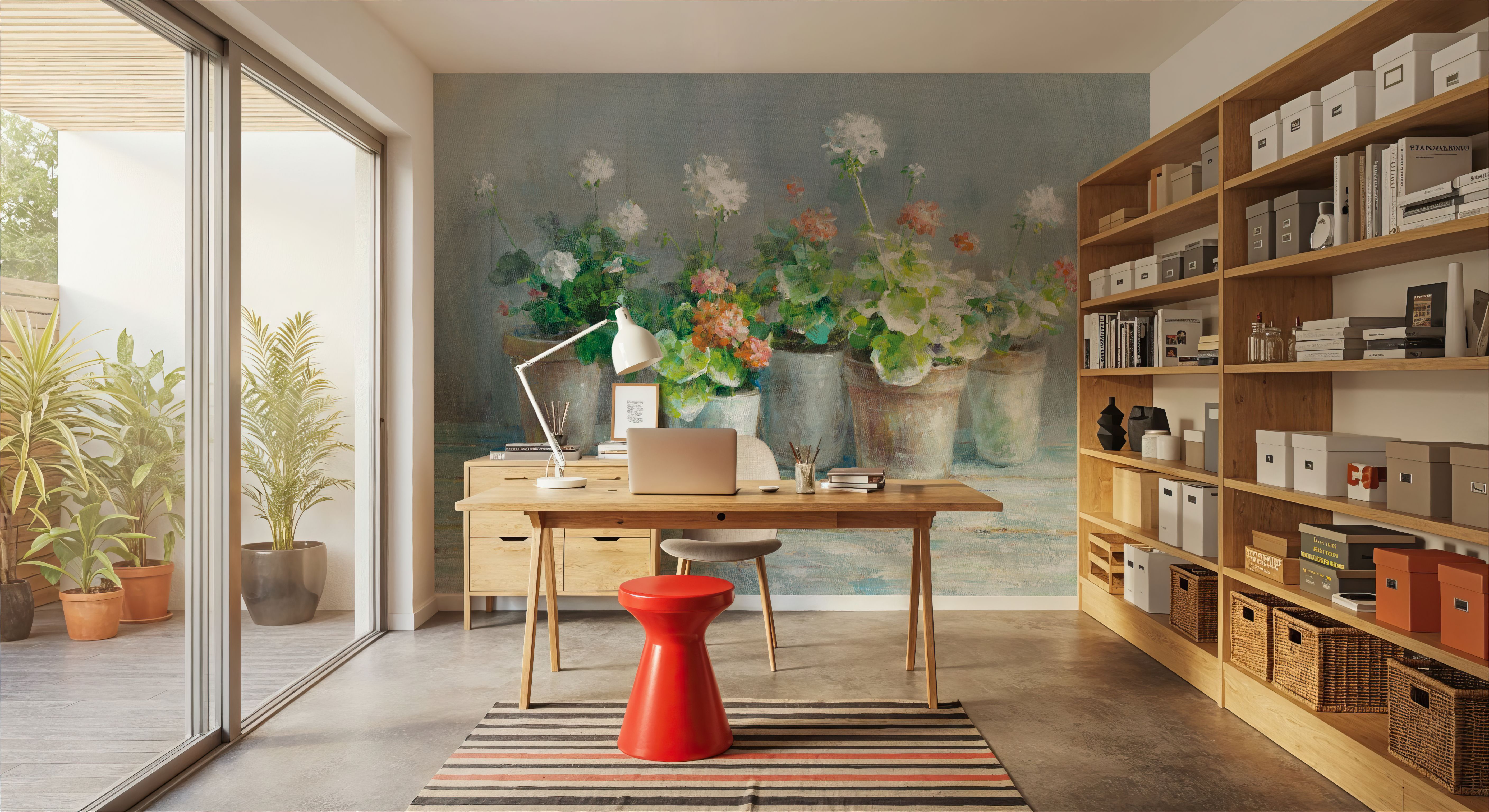 Farmhouse Geranium, Wallpaper