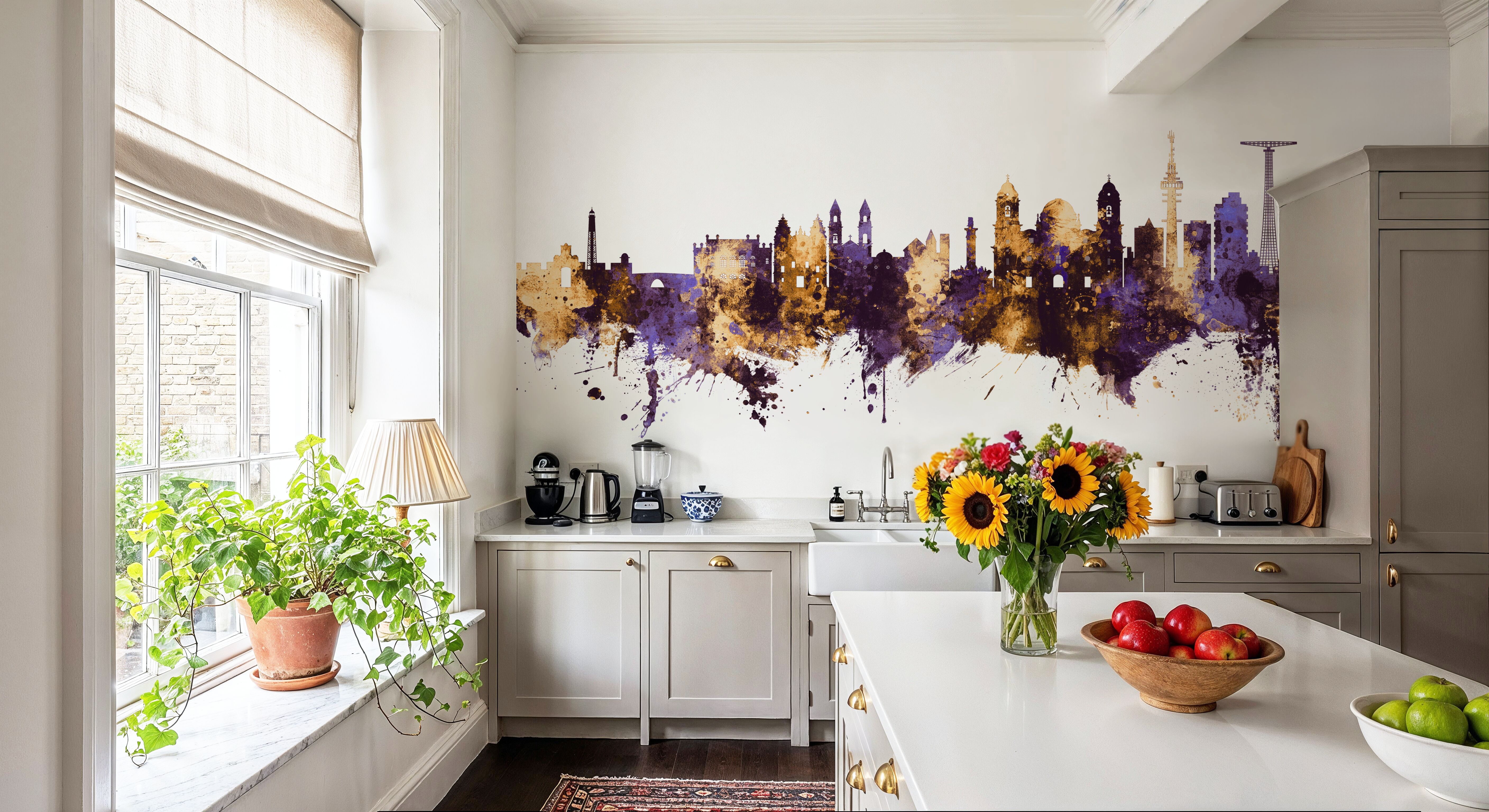 Cádiz Spain Skyline Purple & Gold