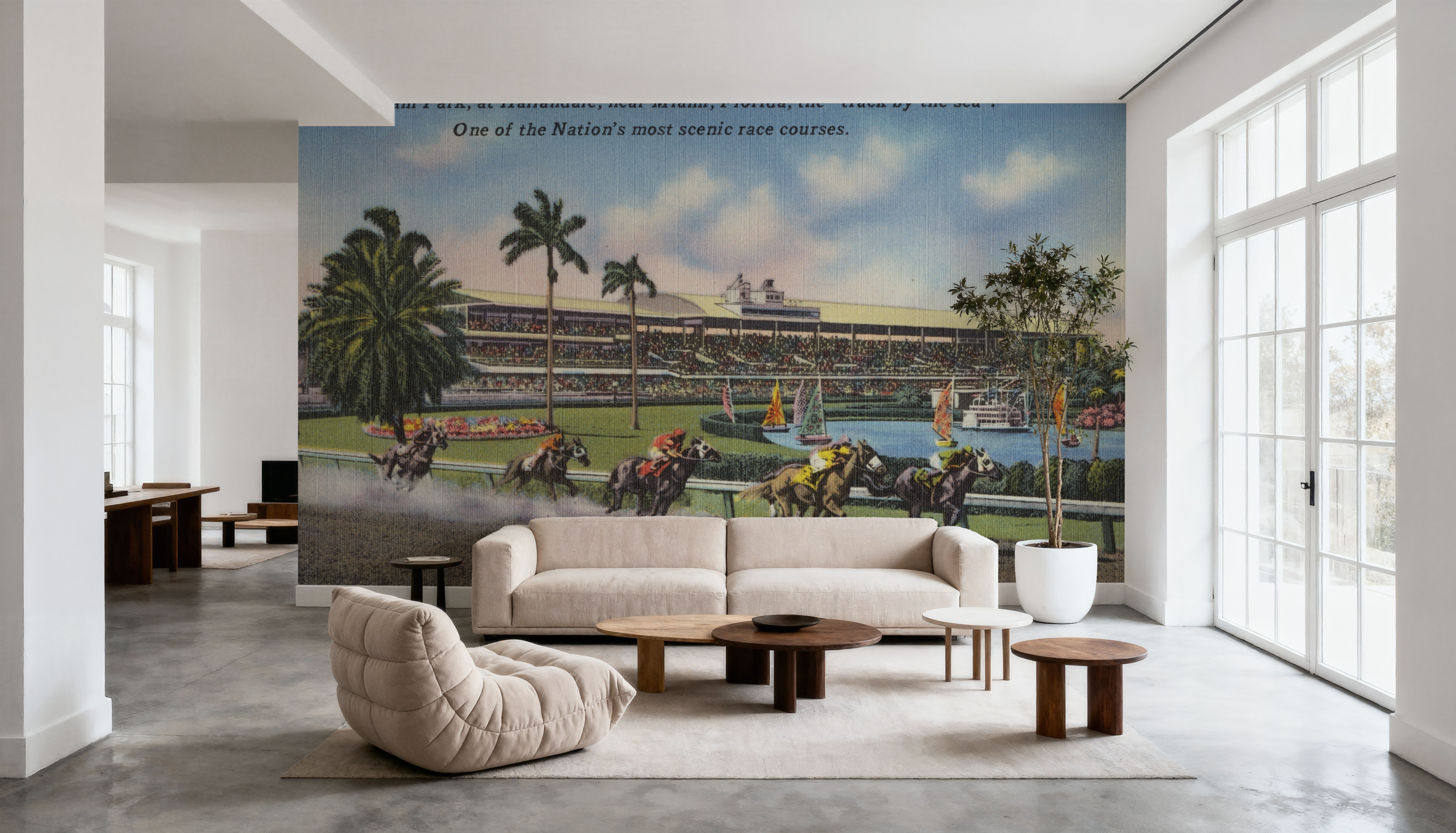 Greetings from Gulfstream Park - Screenprint Postcard