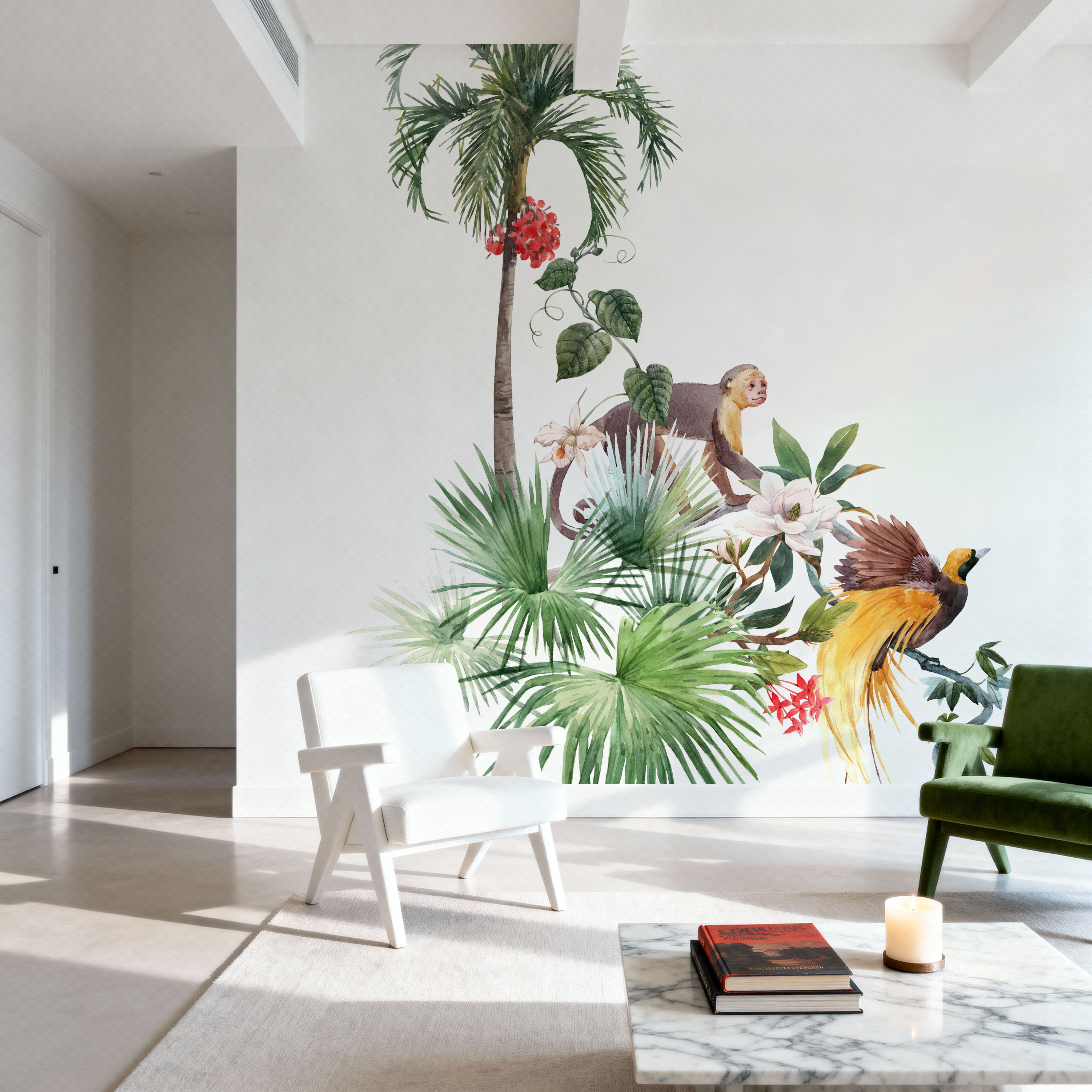 Paradise Bird And Monkey