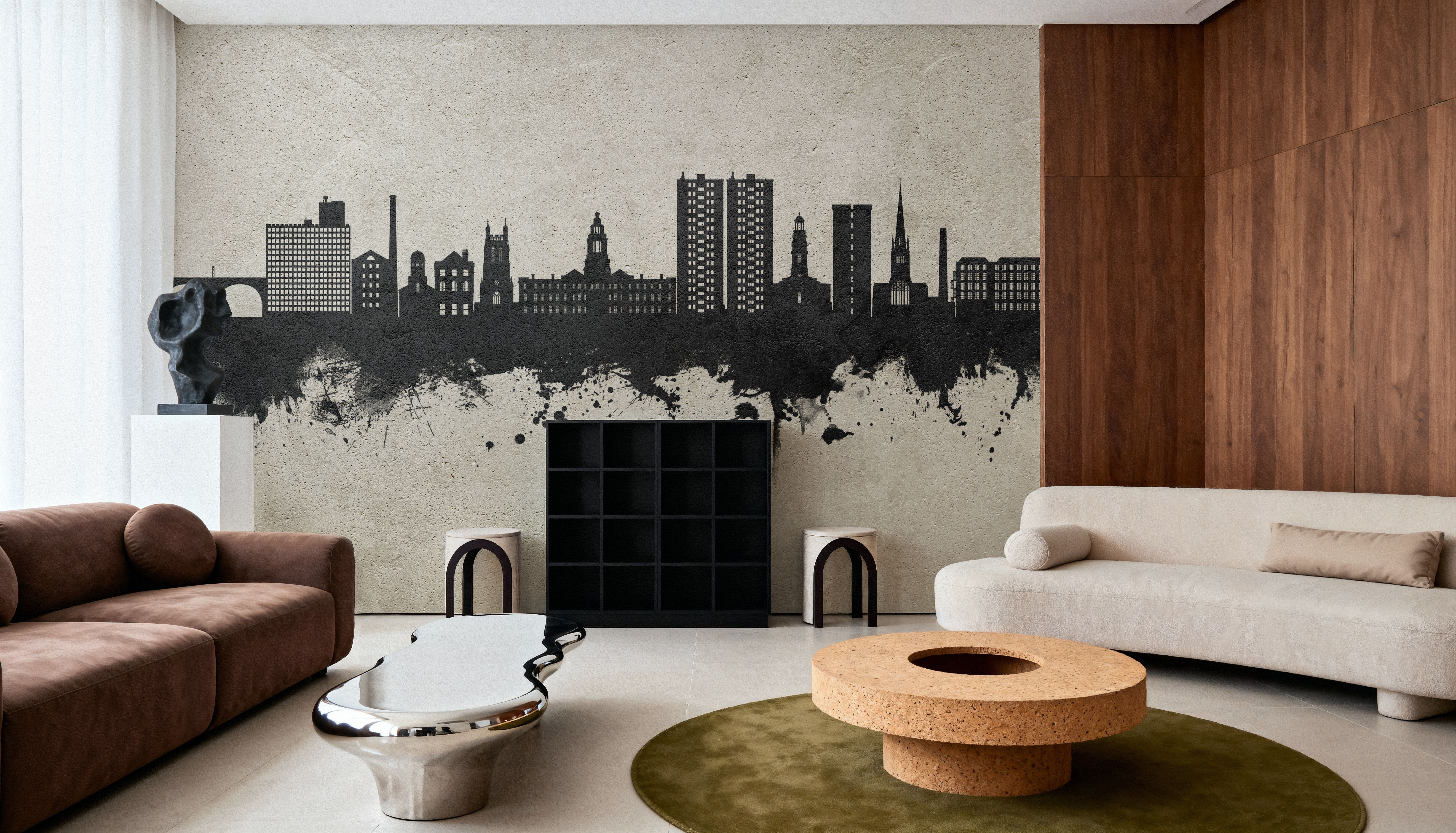 Stockport England Skyline Concrete, Carte da parati