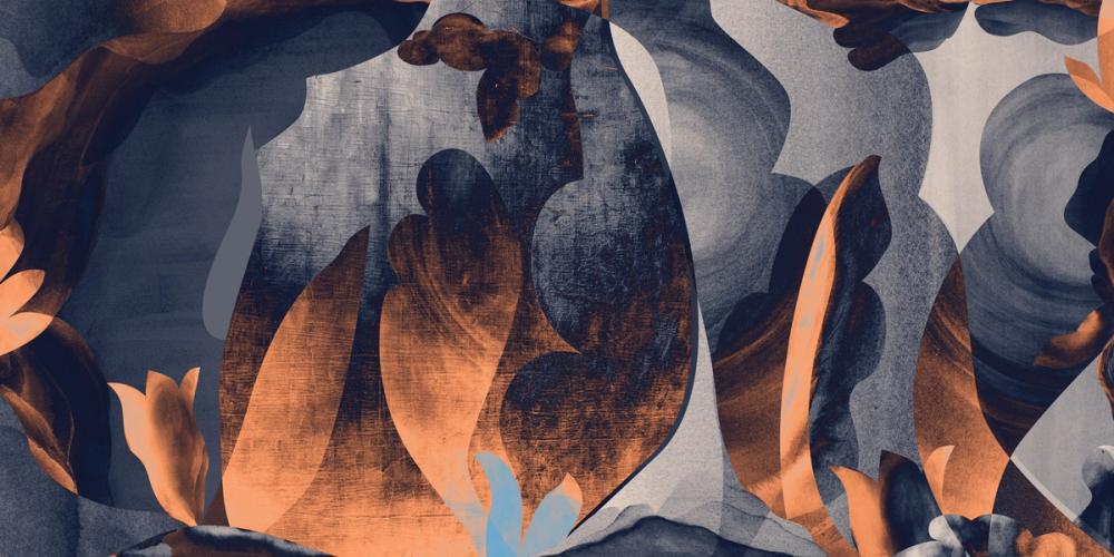 Abstract Fun, Blue & Orange