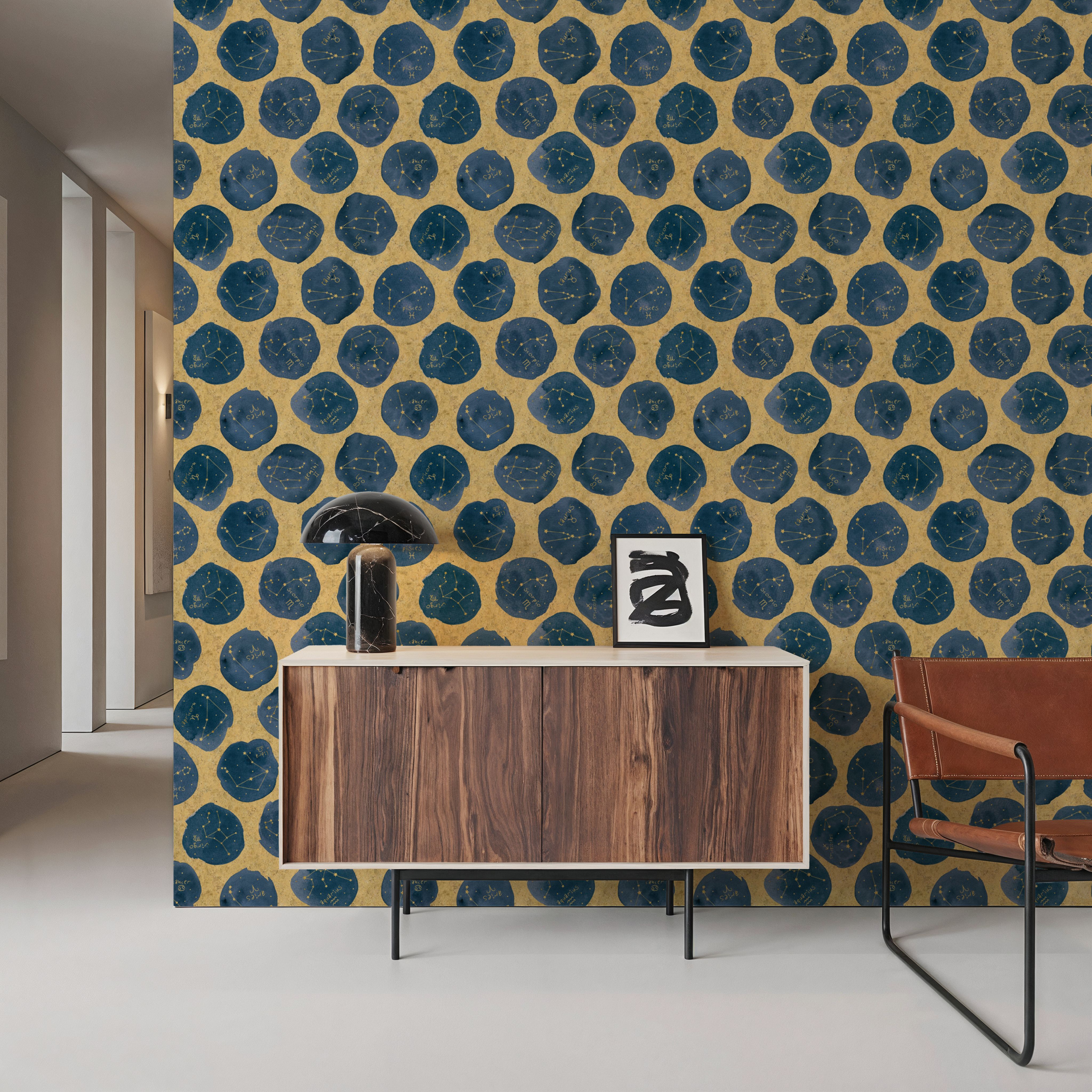 Horoscopic Space Gold, Tapeten