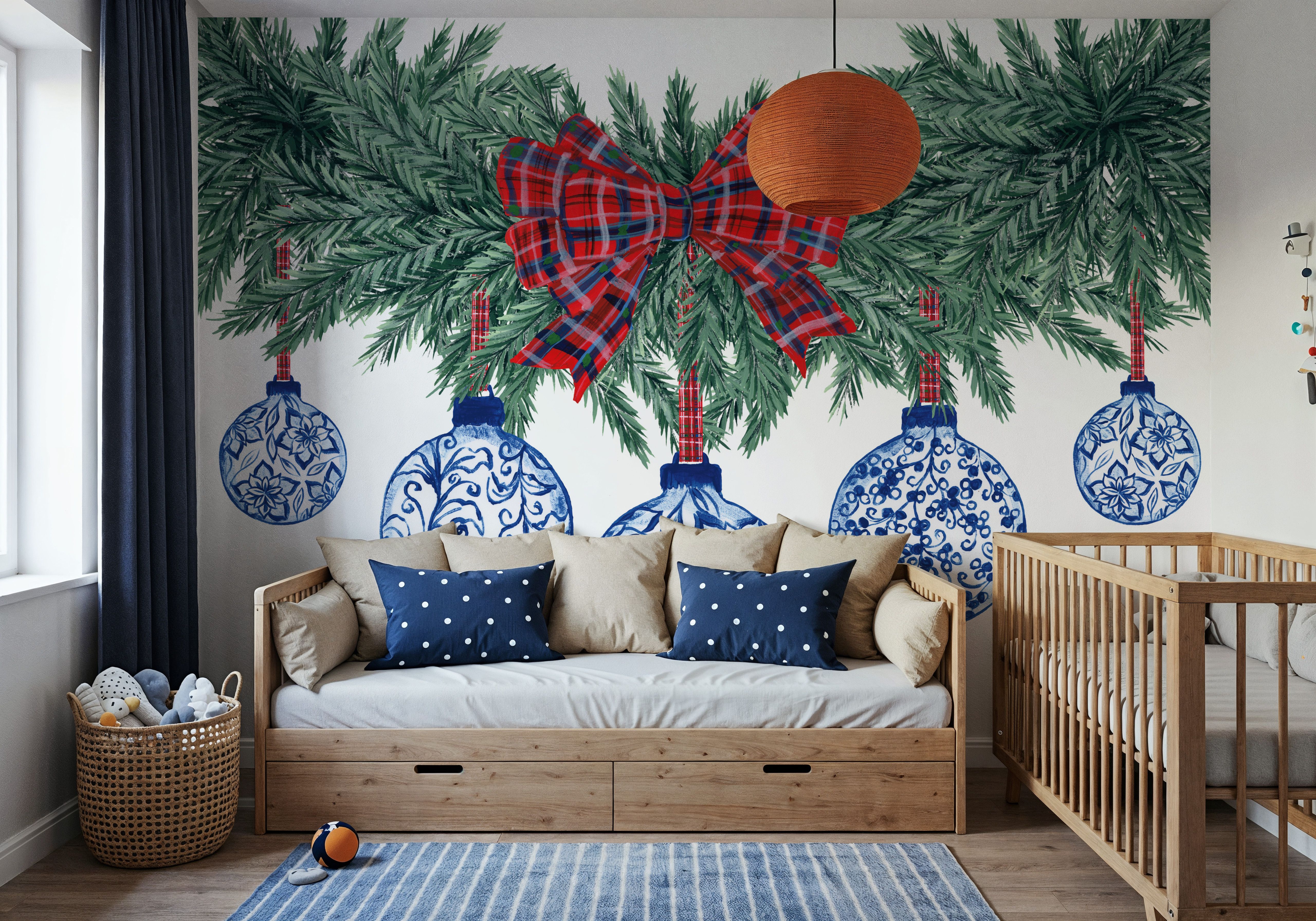 Holiday Tartan and Chinoiserie I, Tapet