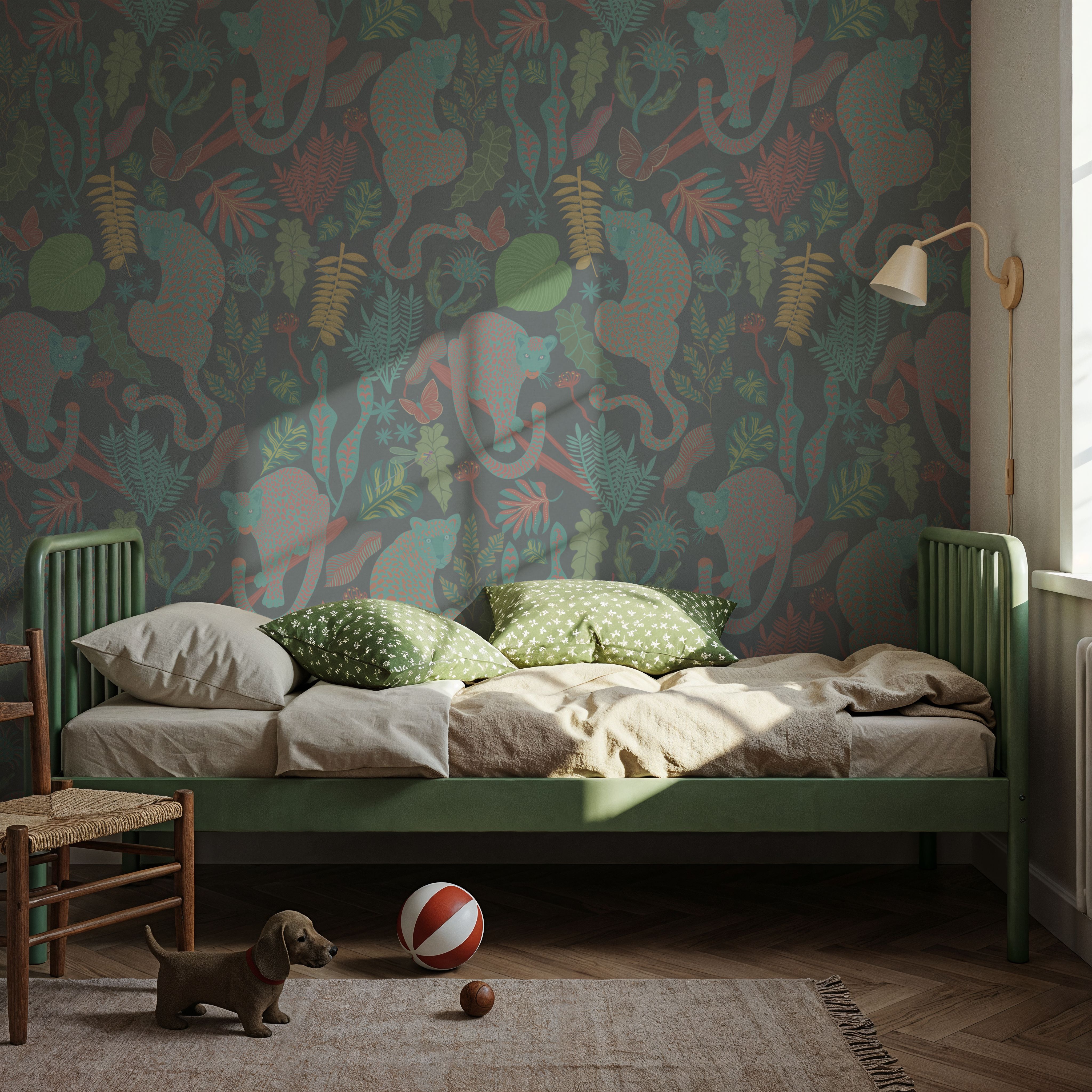 Jungle Leopards Washed Green