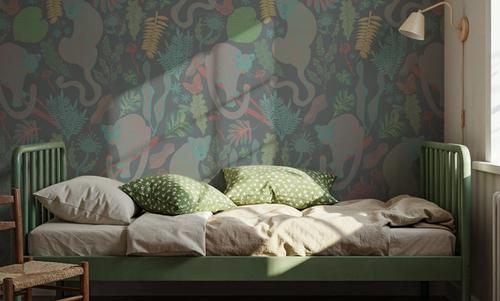 Jungle Leopards Washed Green
