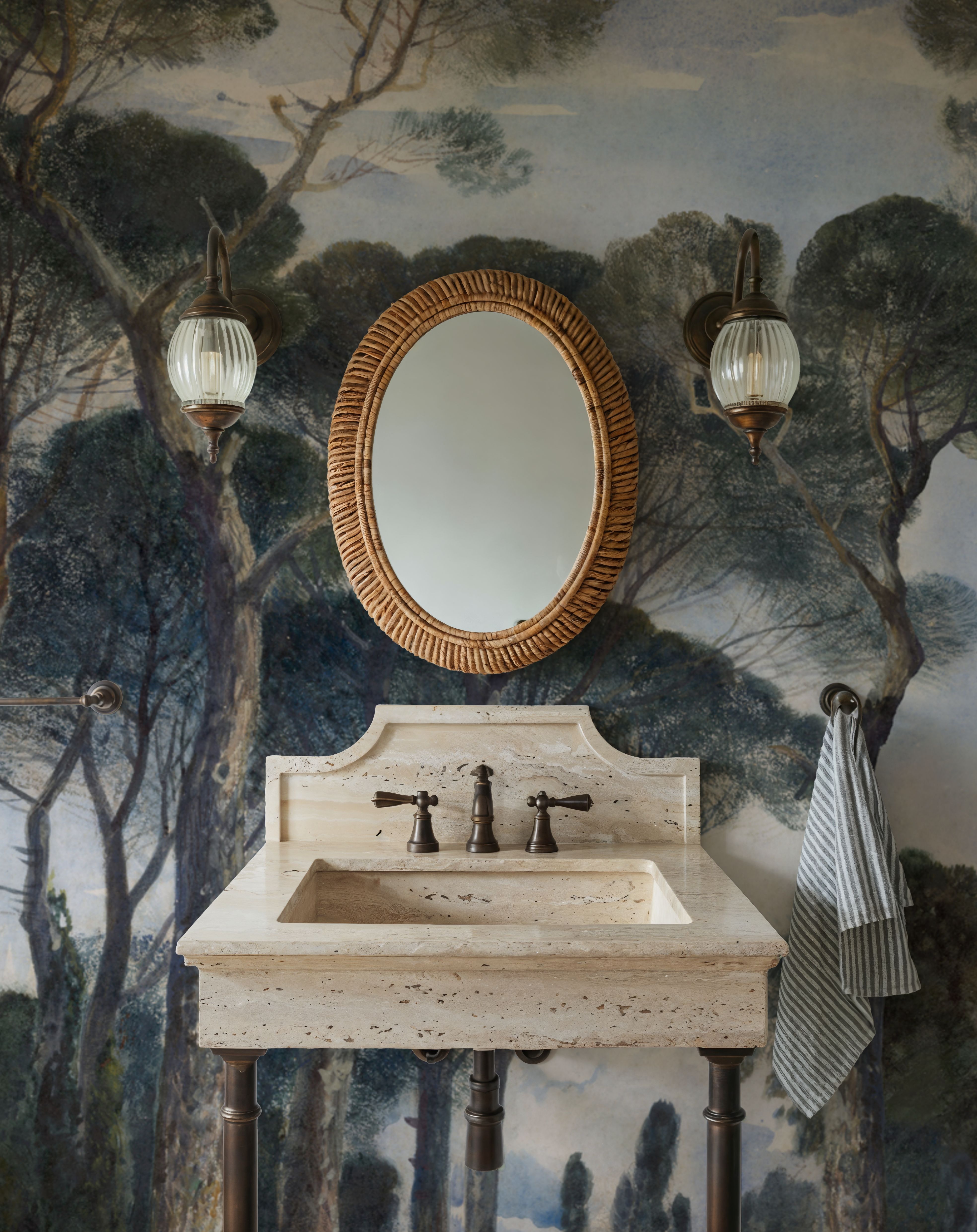 Umbrella Pines Landscape, Vintage