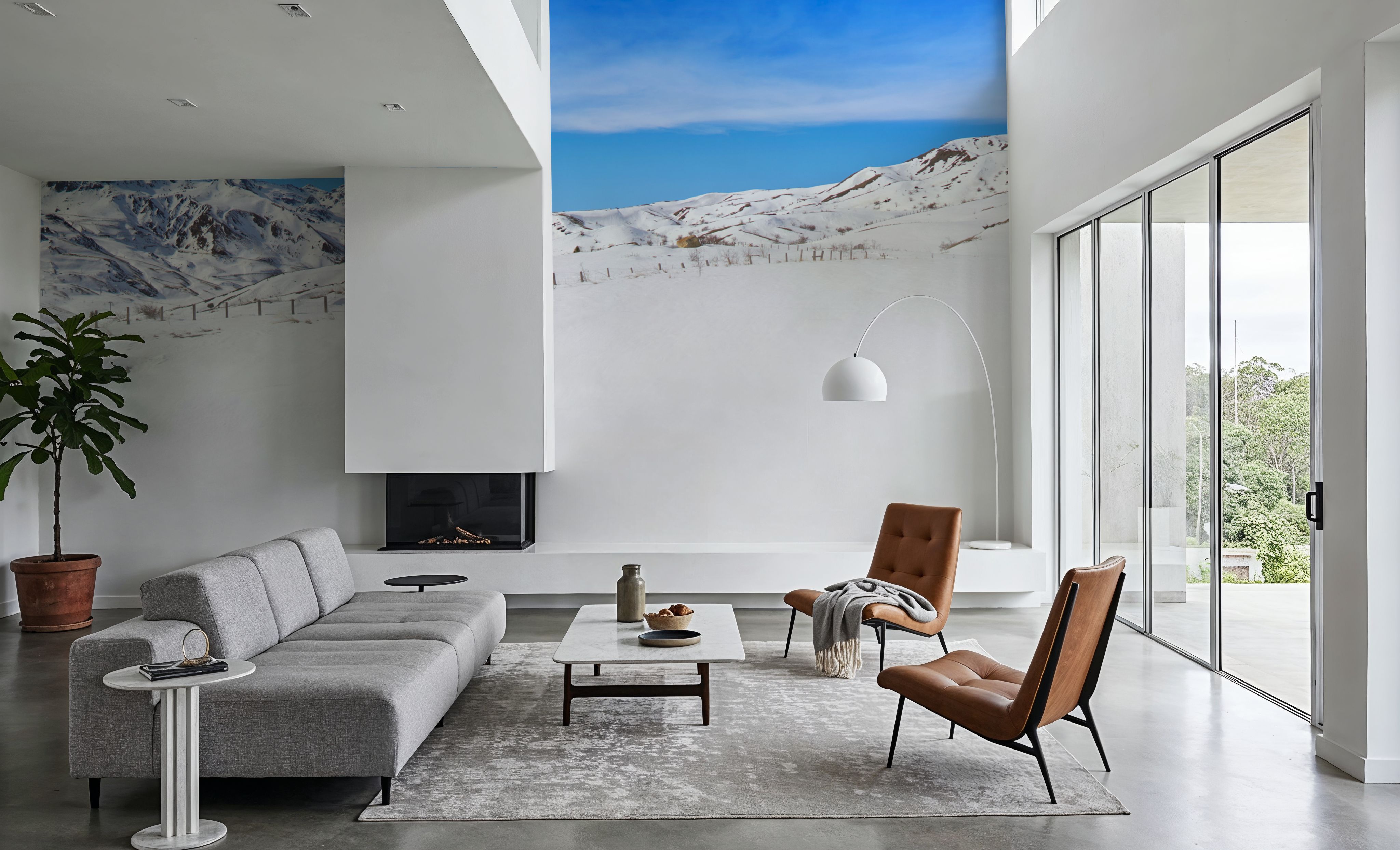 Alpine Serenity White Blue