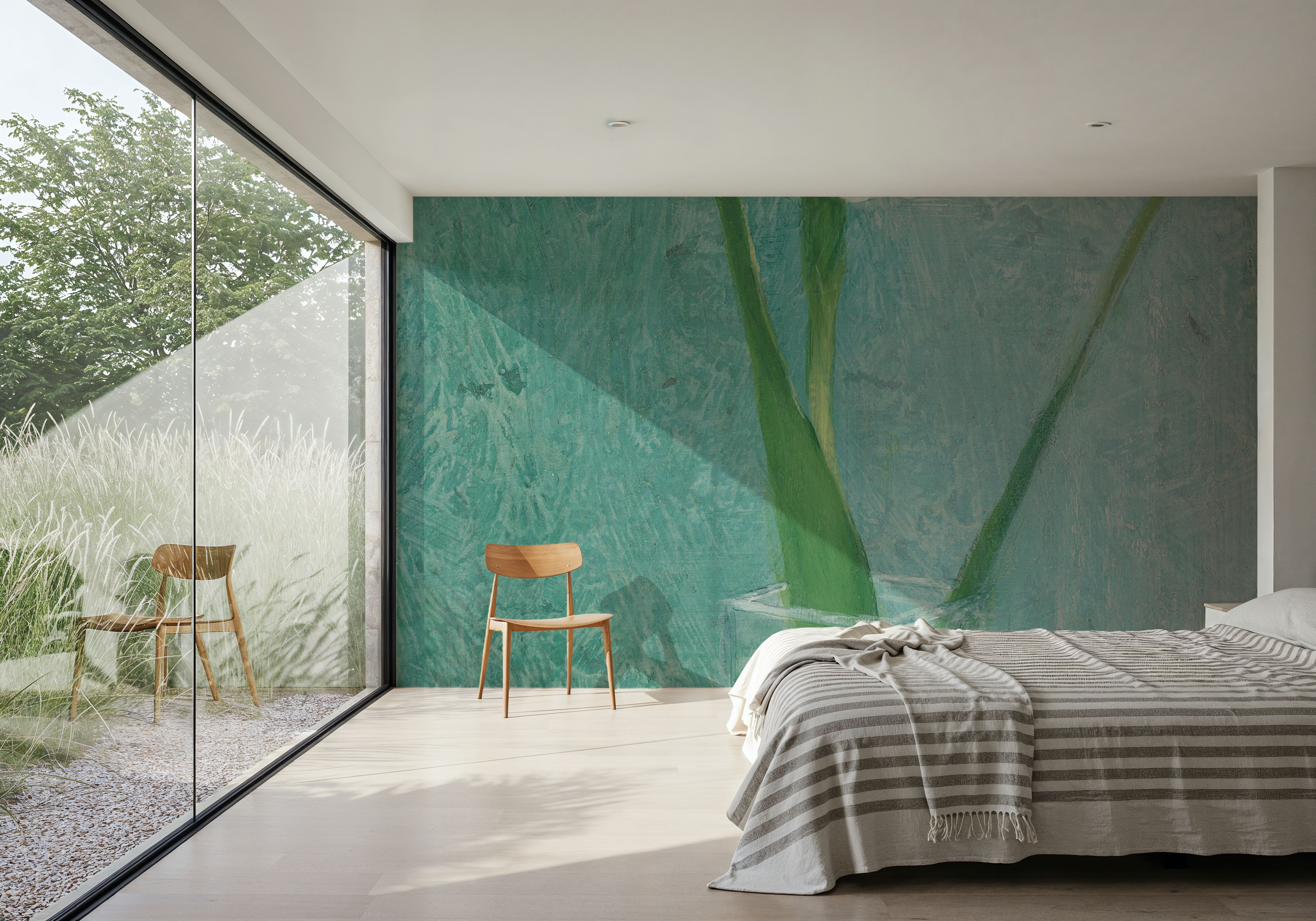 Iris on Blue, Carte da parati