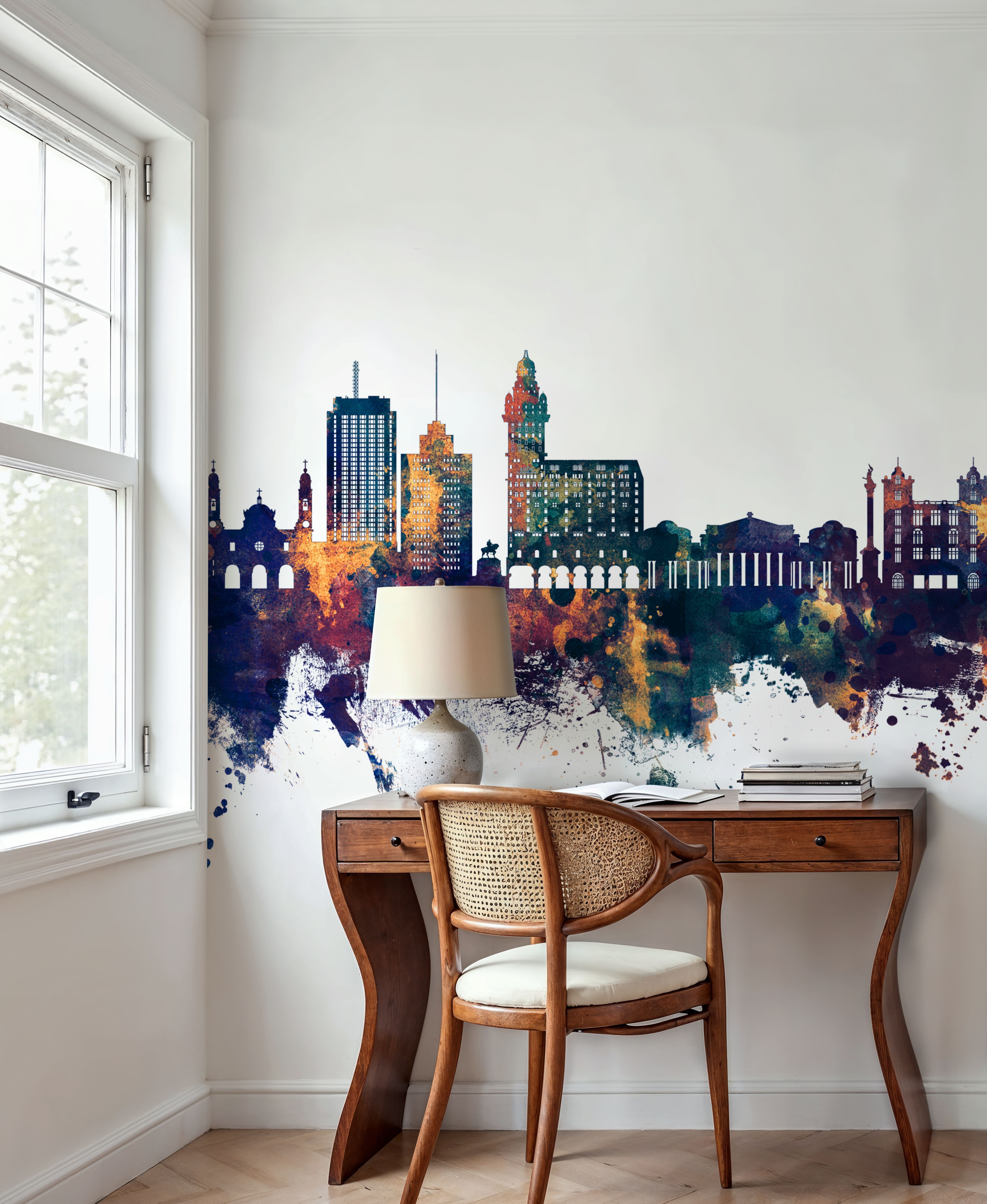 Montevideo Uruguay Skyline Blue & Bronze