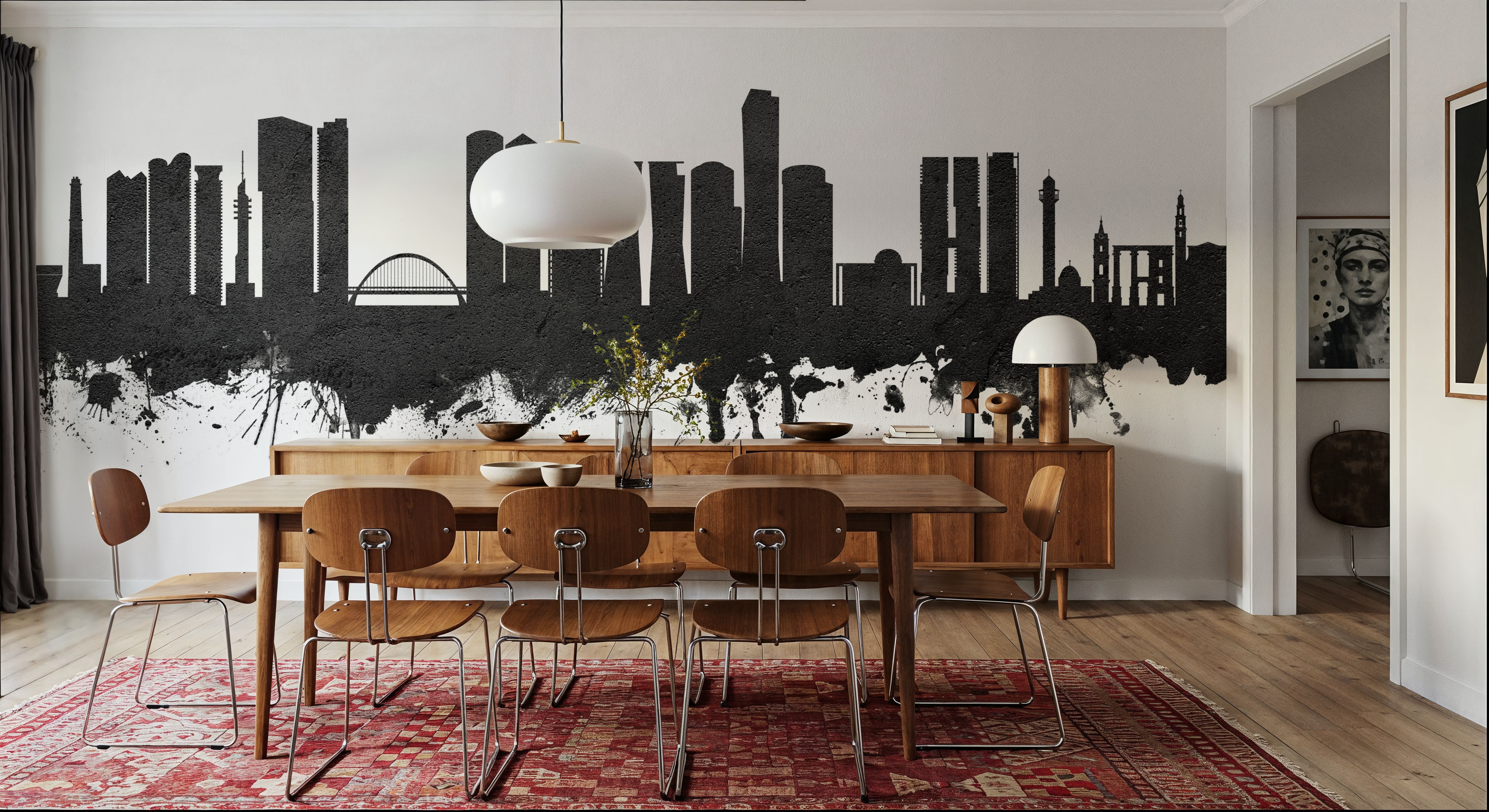 Tel Aviv Skyline Black & White