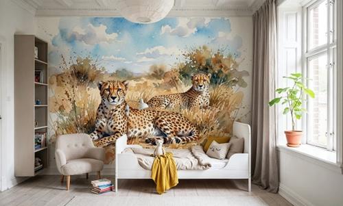 Cheetahs - Watercolor Predators Series