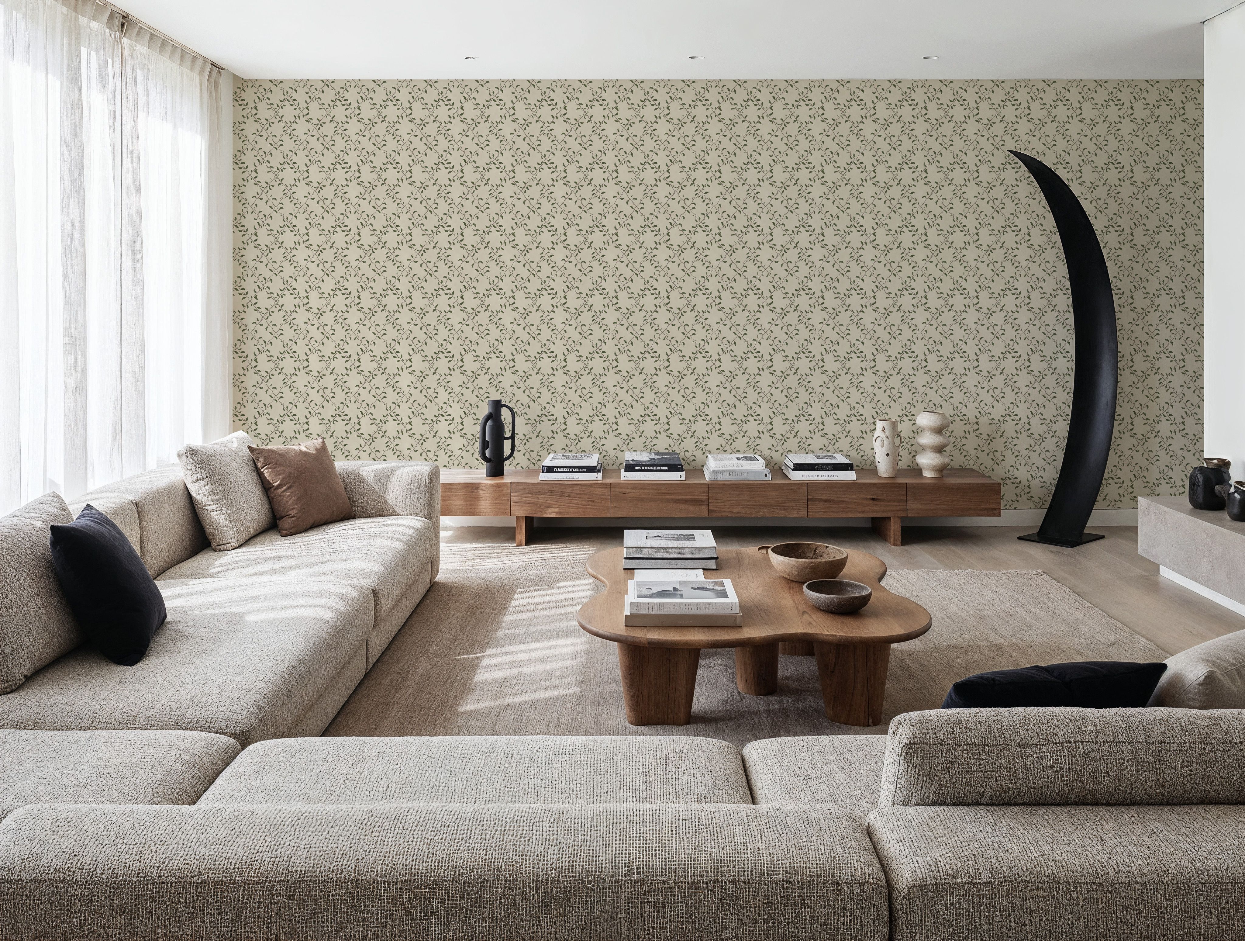 Emerald Trellis Petite, Light Beige