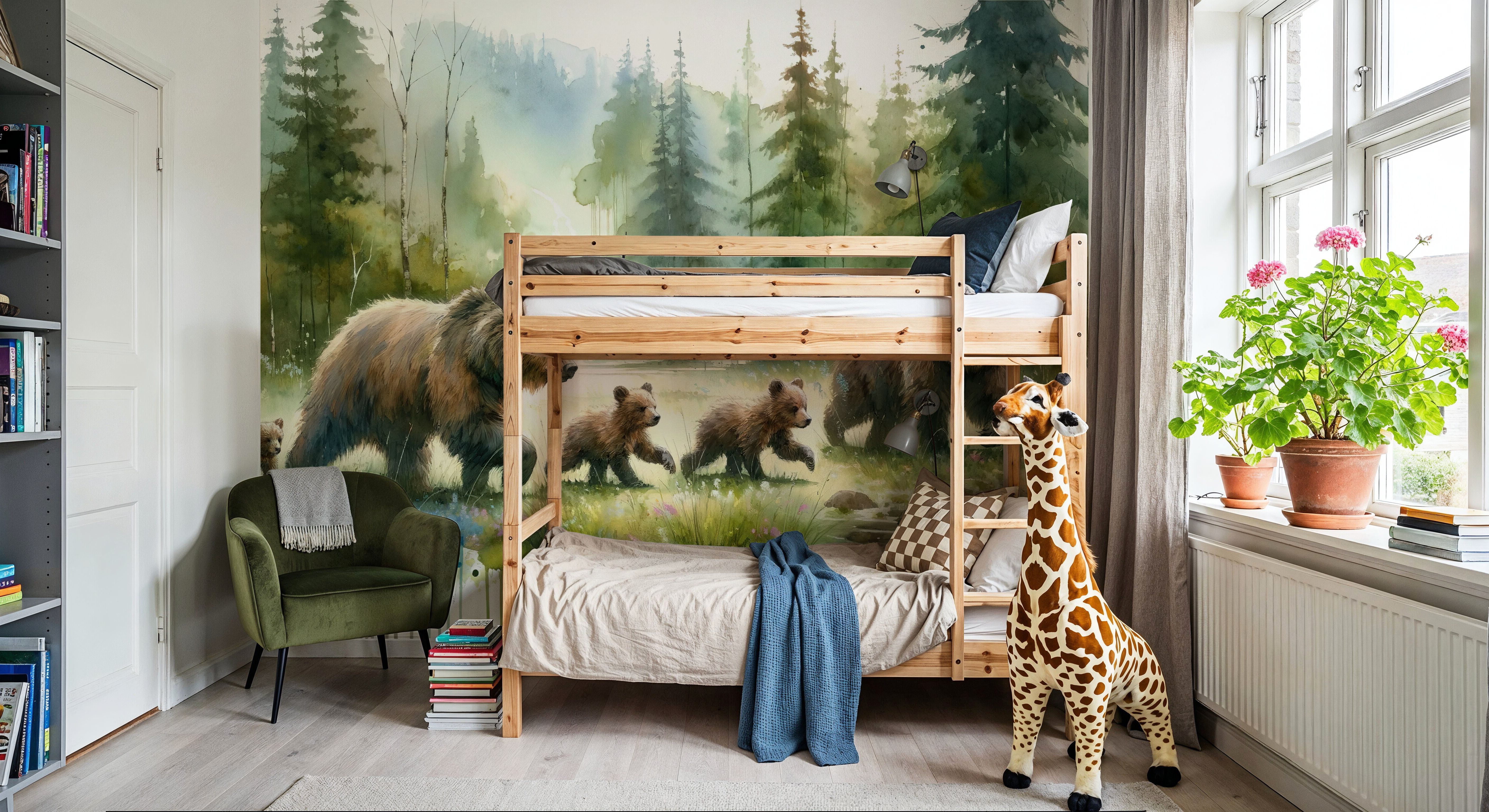 Watercolor Bear Family