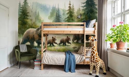Watercolor Bear Family