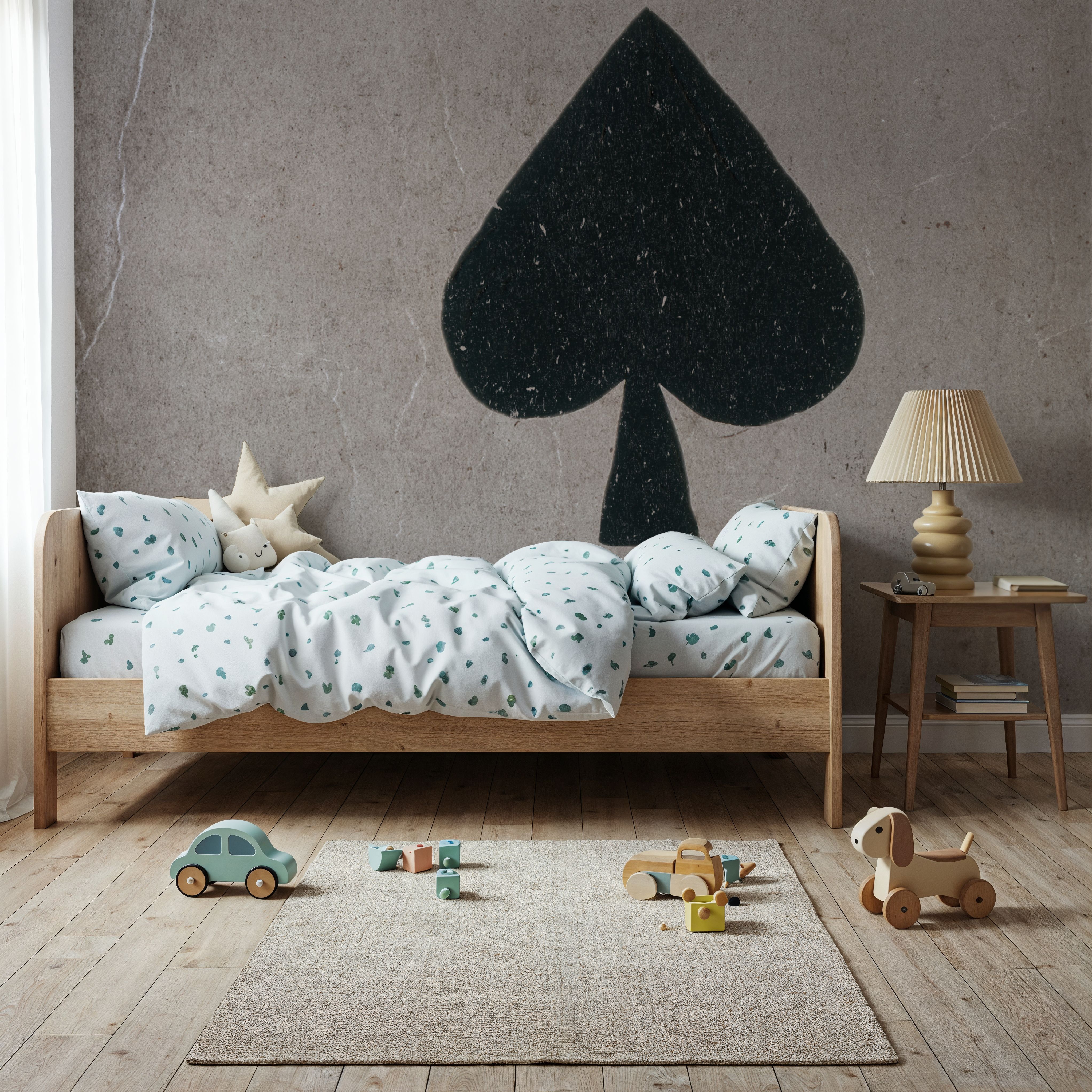 Wall Mural - Ace of Spades Neutral - Bedroom - Wallism US - Premium, Textured or Peel & Stick