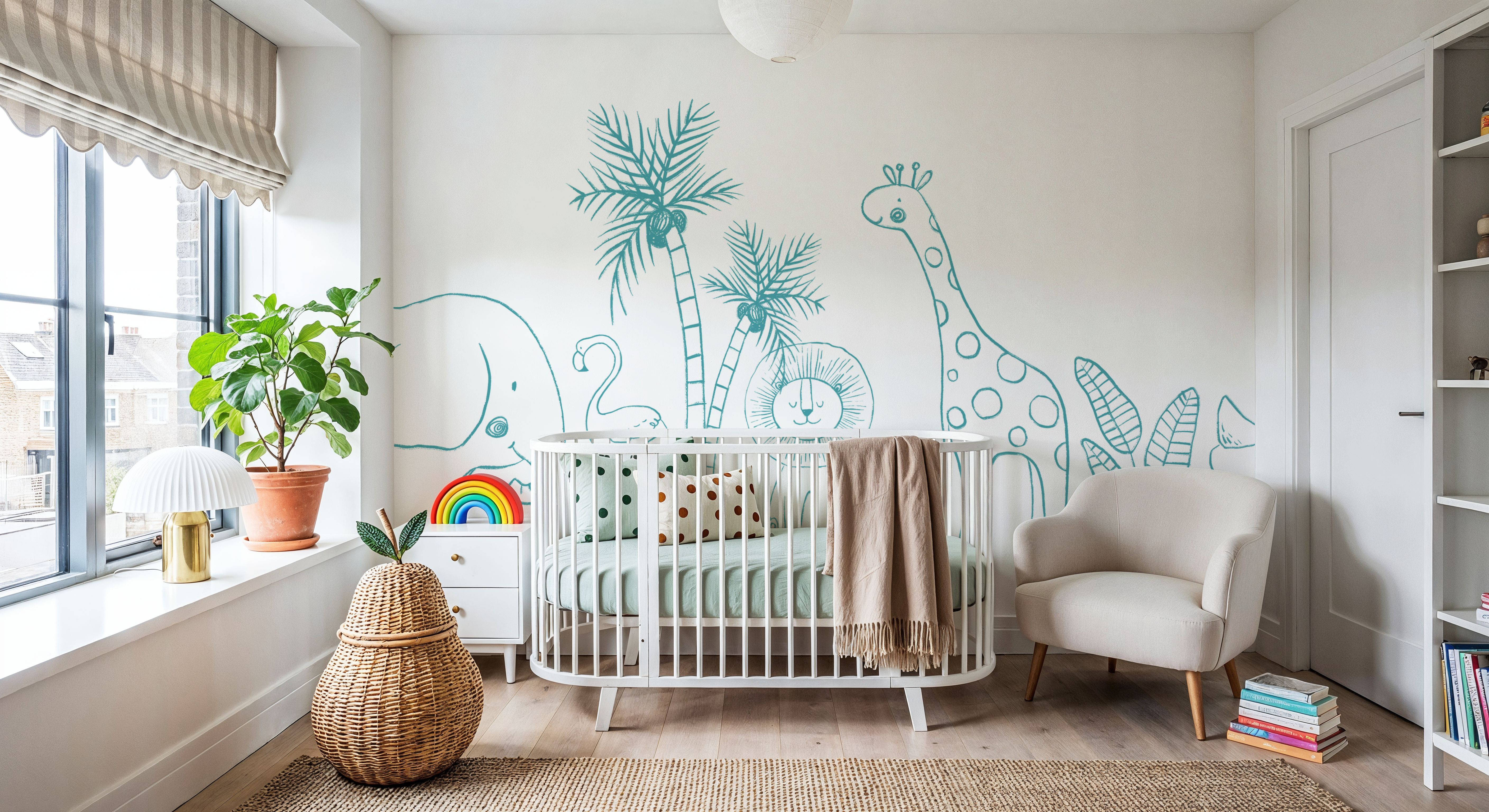 Calm & Cute Baby Animals, Teal