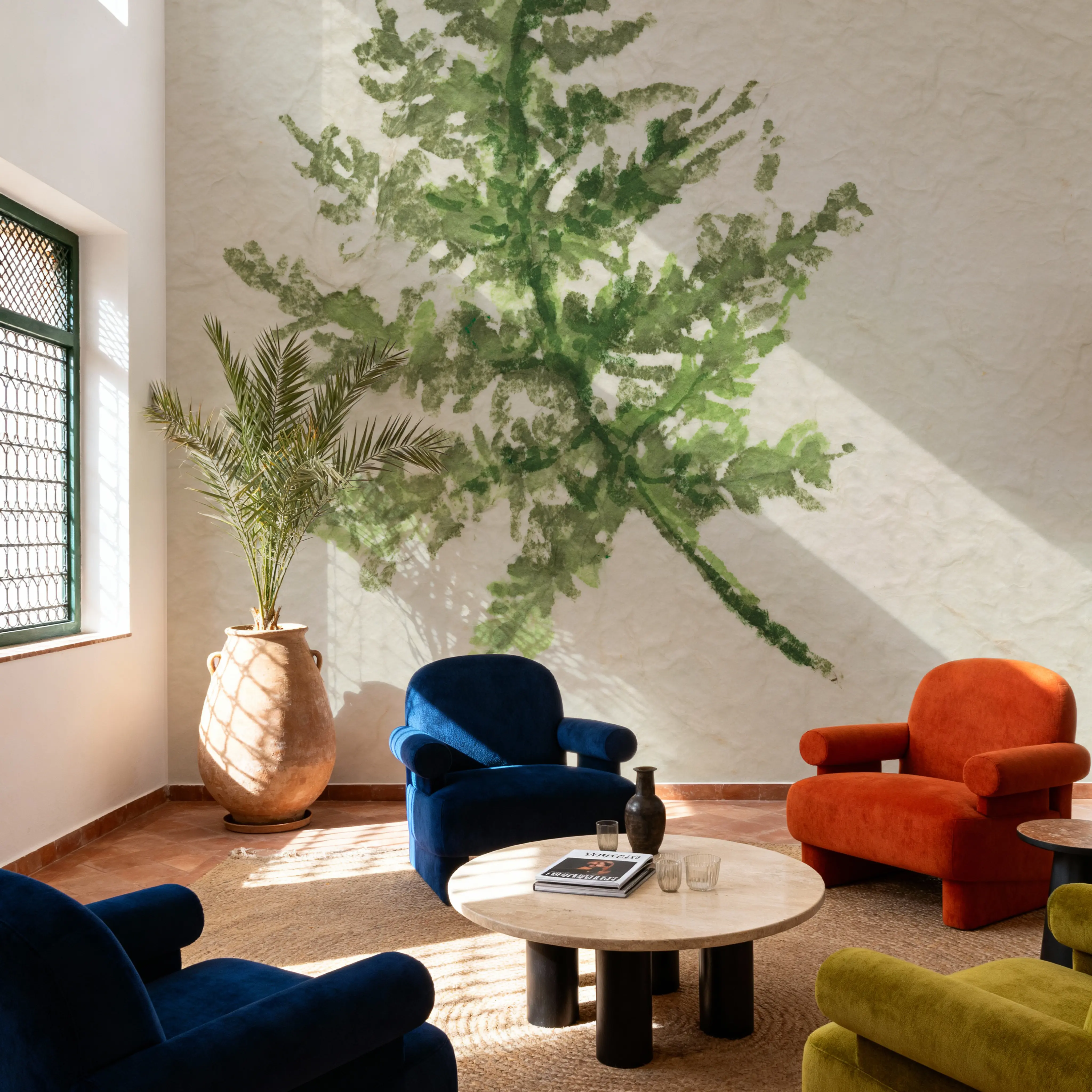 Wall Mural - Kozo Fern I - Foliage Nature mural wallpaper - Green - Living room - Wallism UK - Peel & Stick or Paste-the-Wall