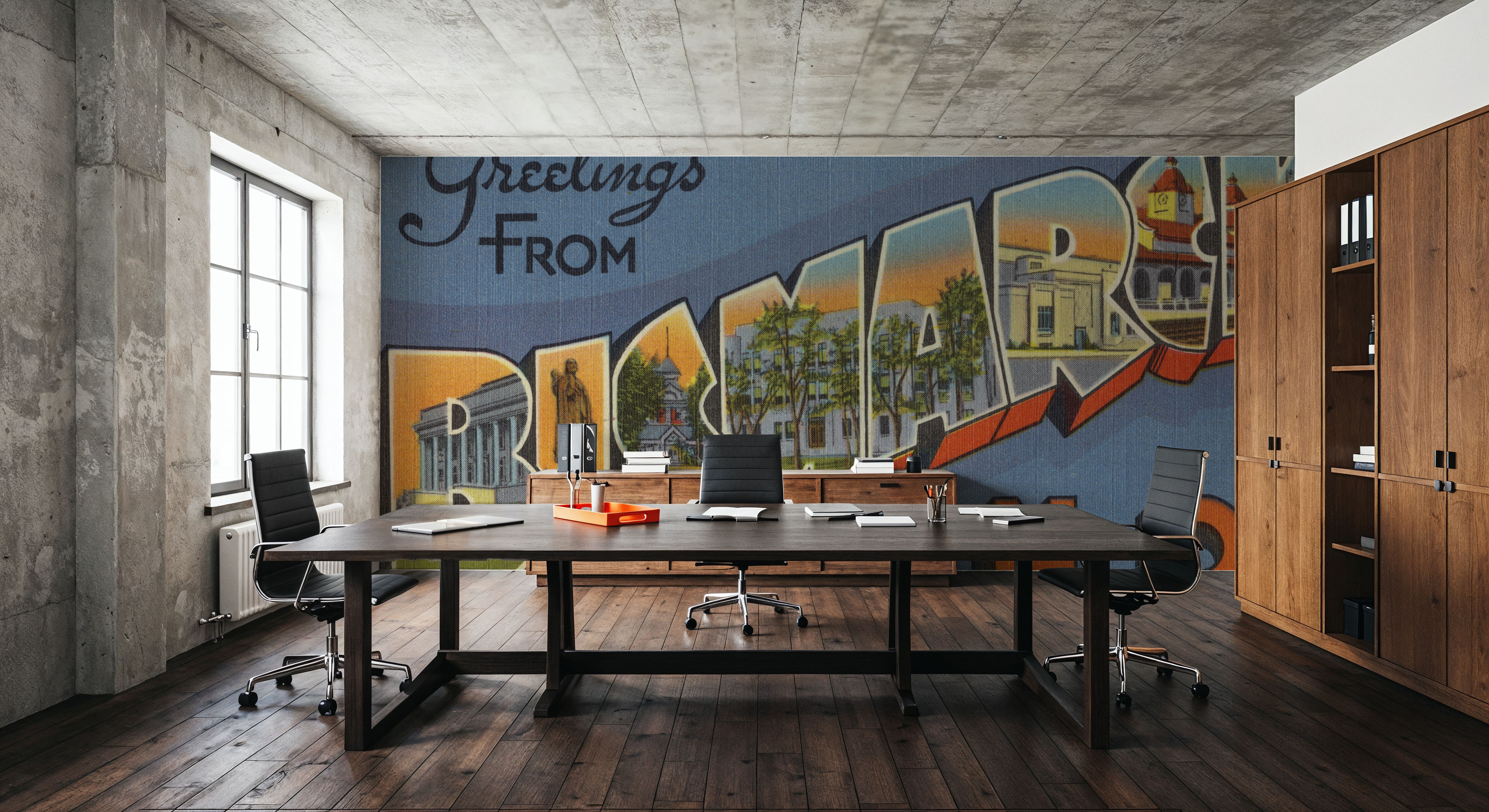 Greetings from Bismarck - Screenprint Postcard, Tapeten