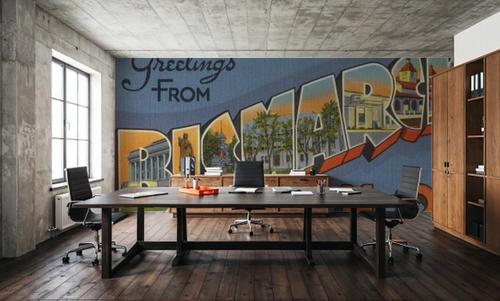 Greetings from Bismarck - Screenprint Postcard