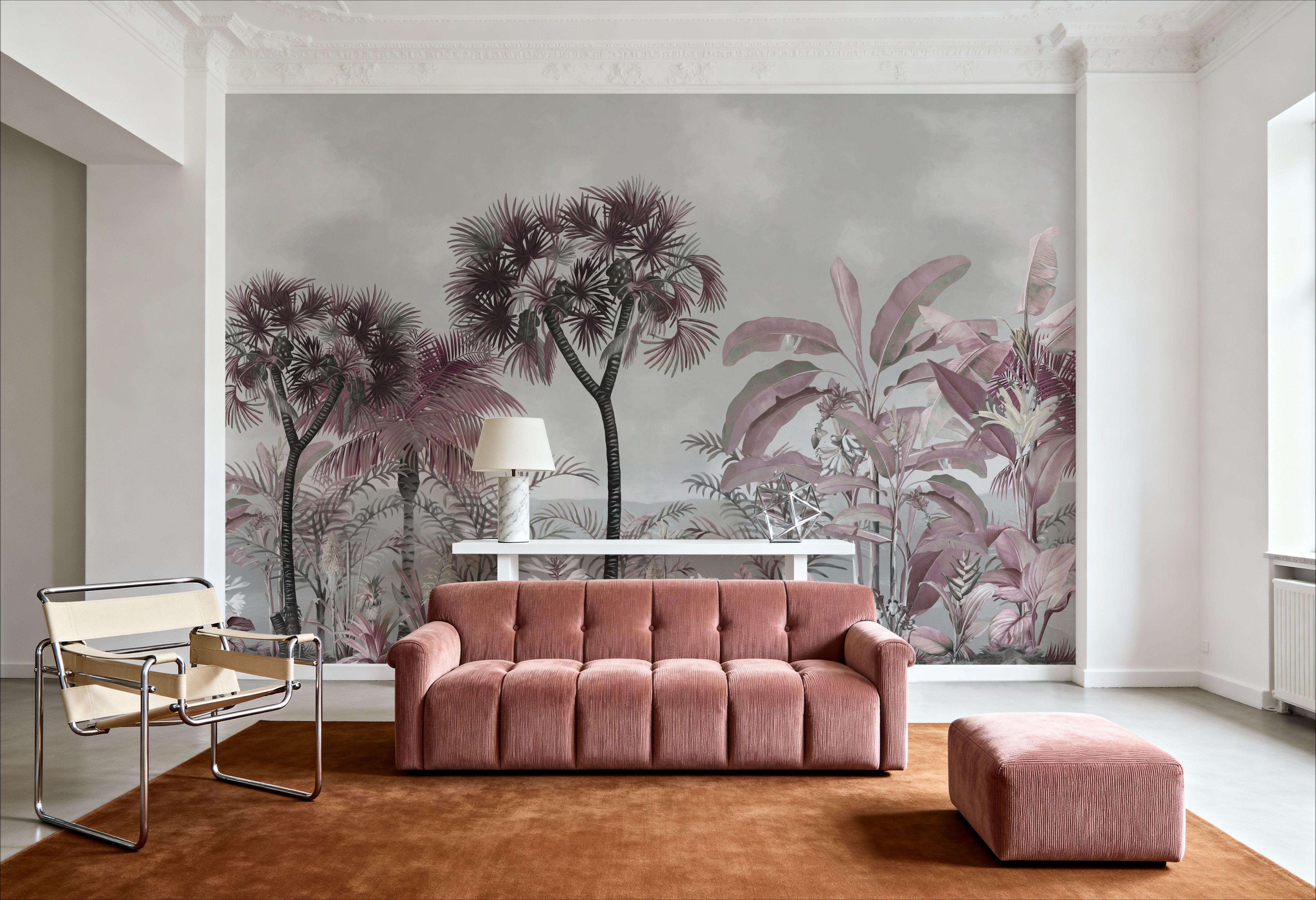 Tropical Forest Strolls Gray Blue