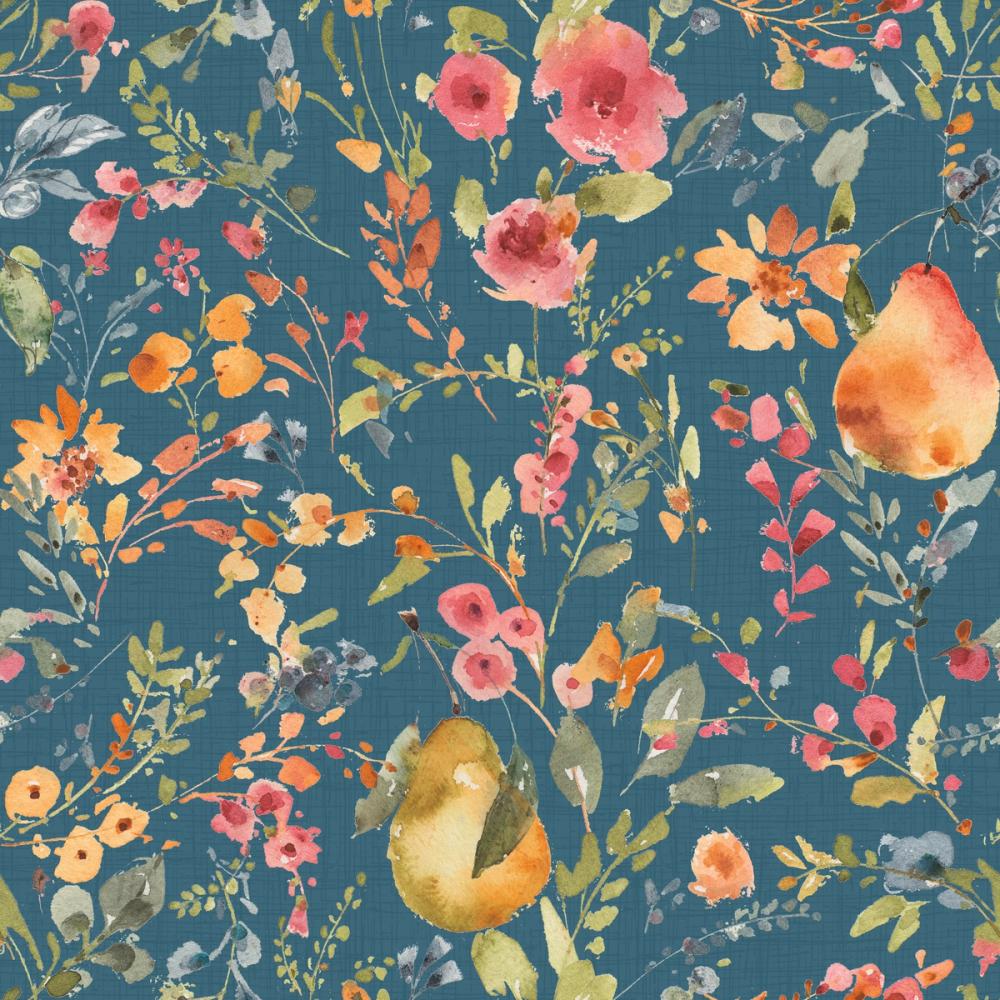 Time to Share Flowers and Pears Blue