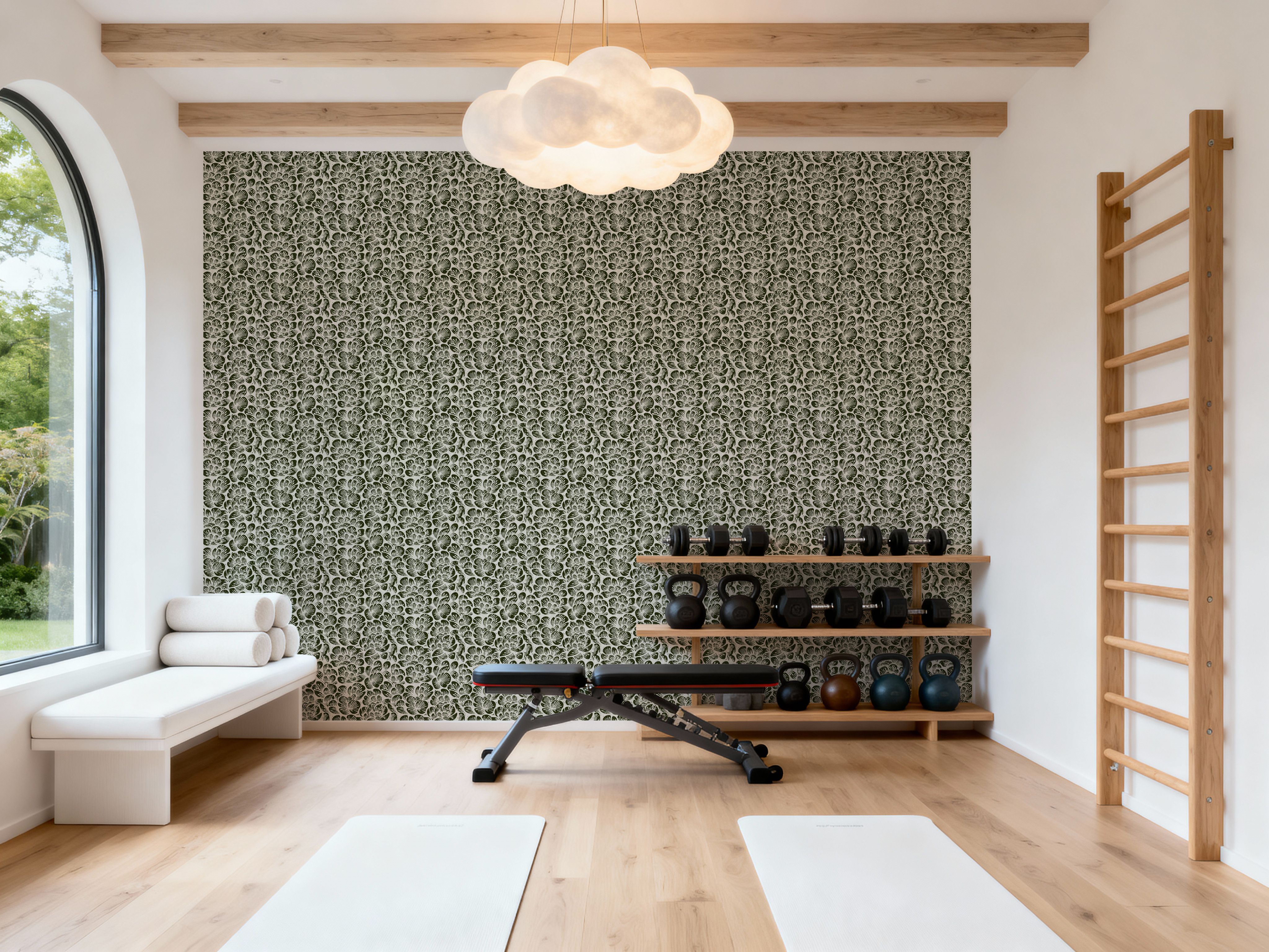 Cottege Peonies, Forest Green