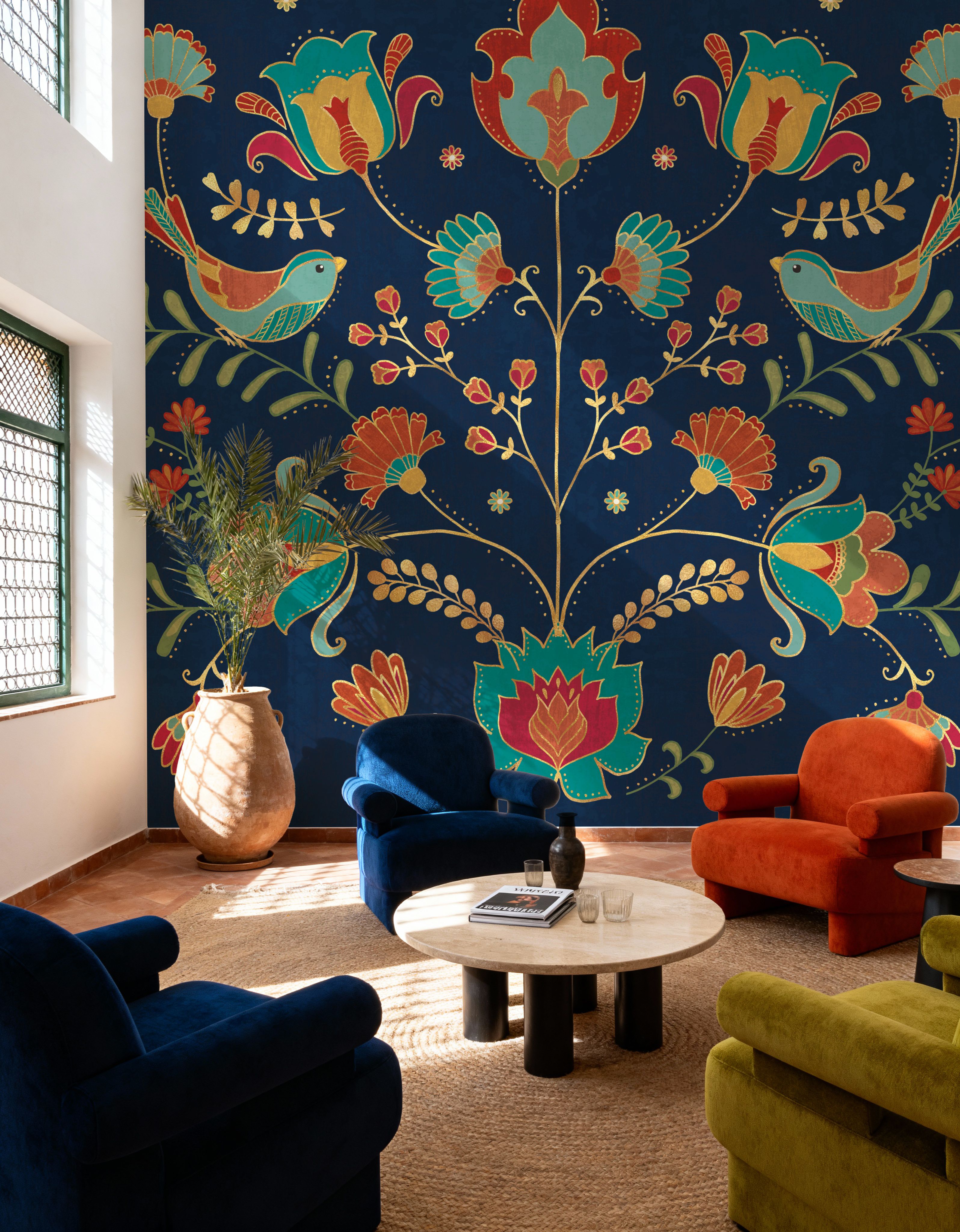 Folk Floral I Dark