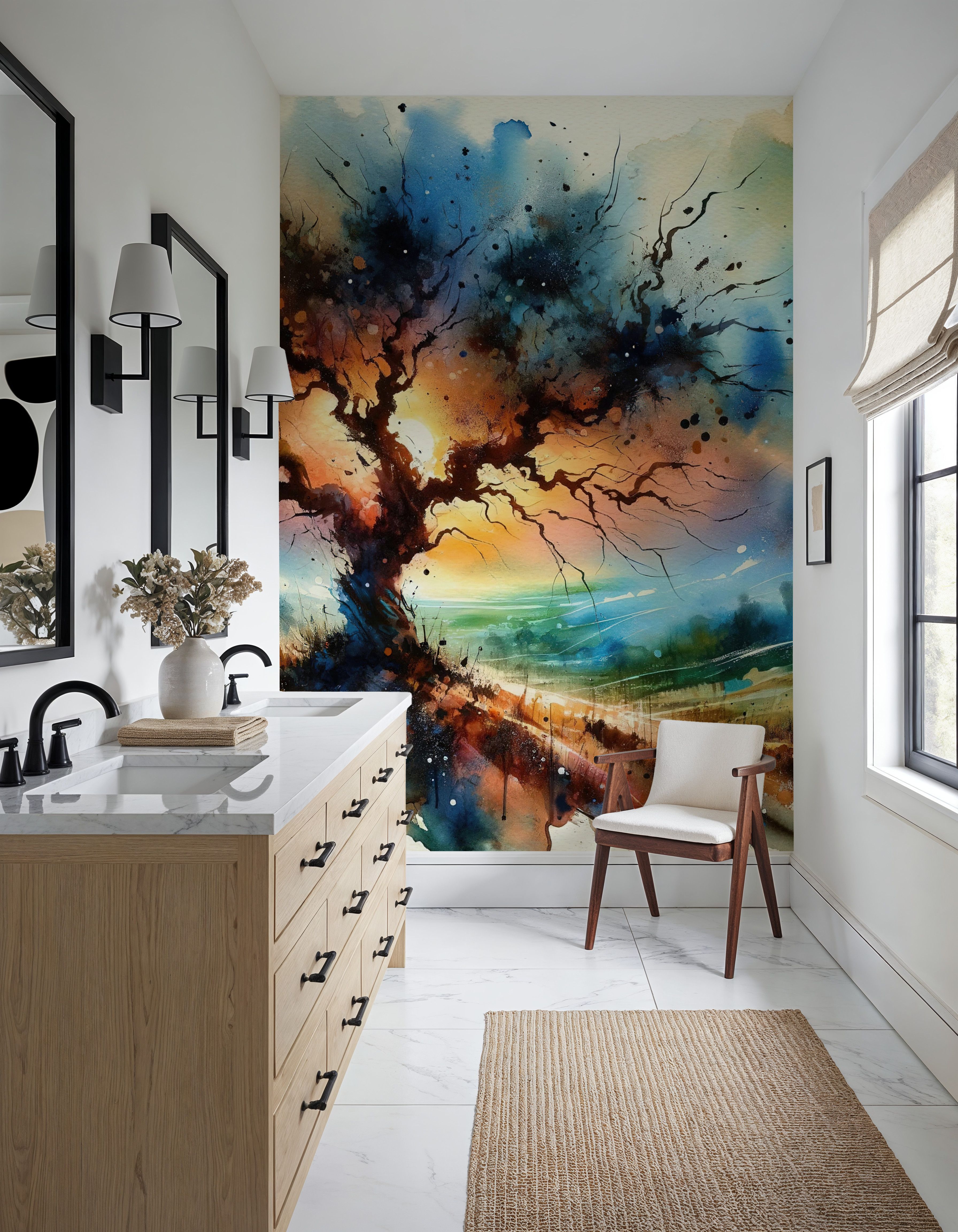 Lonely Tree Starry Night