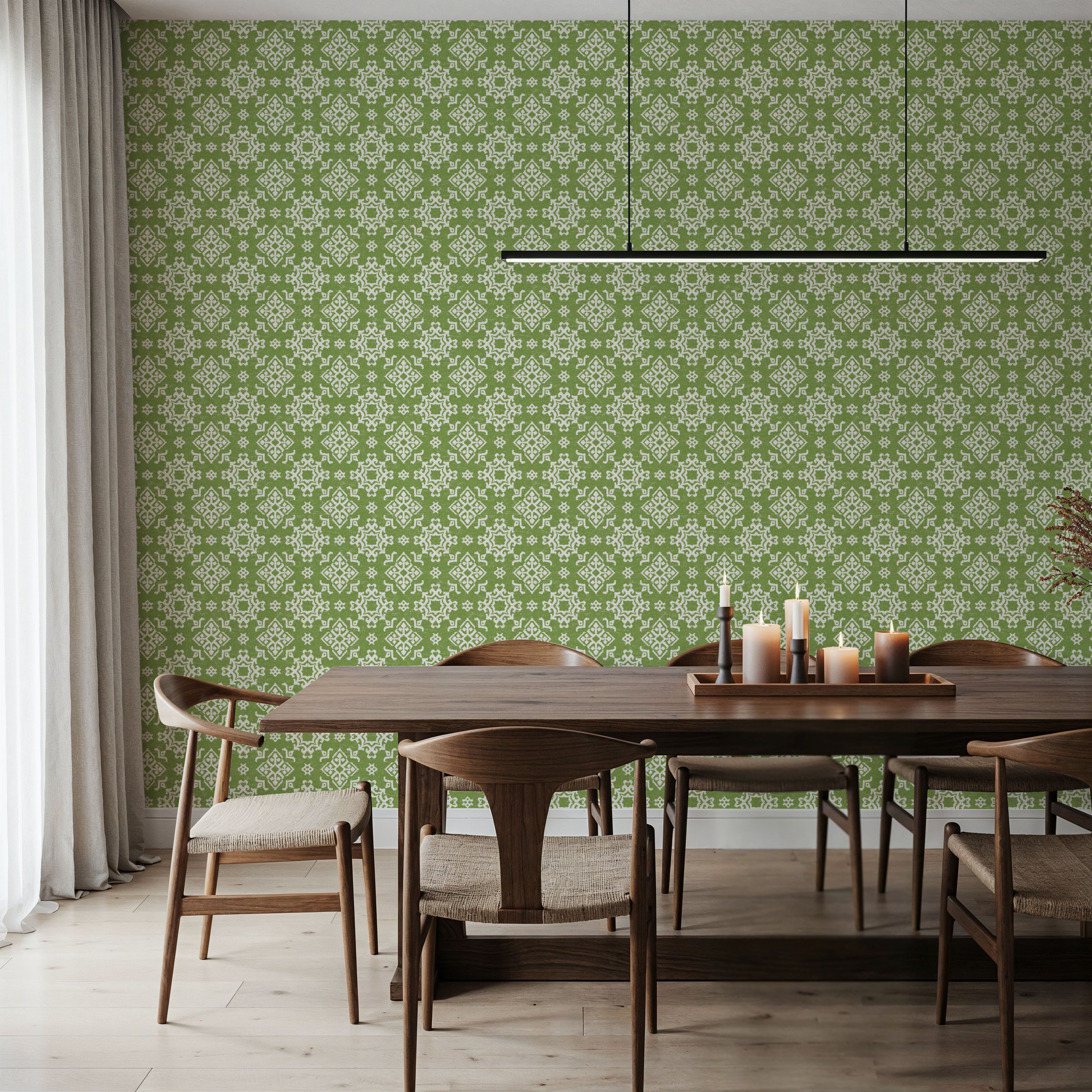 Atlantic Flakes Green, Papier peint