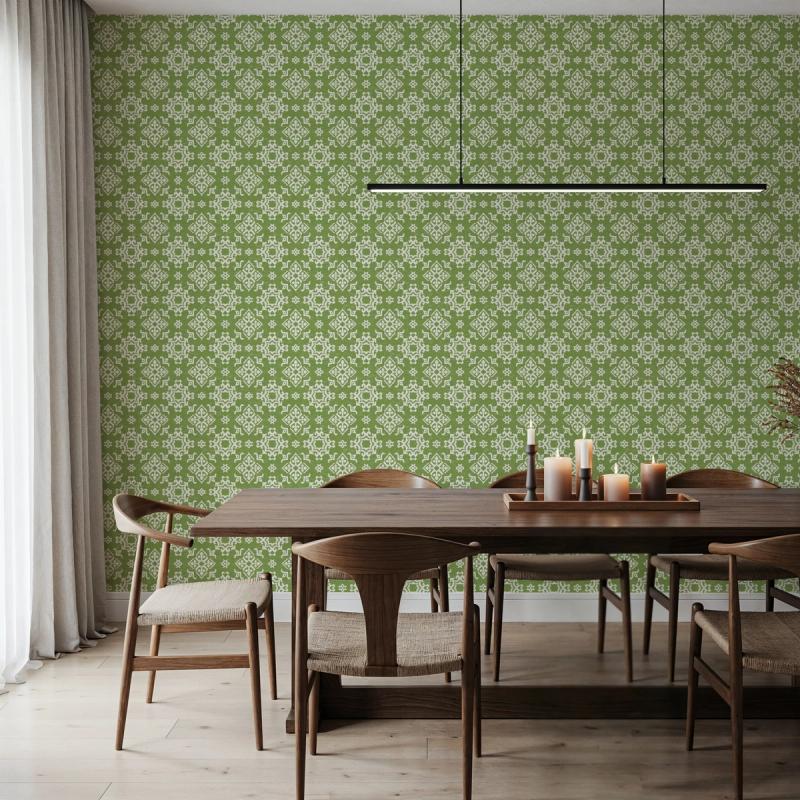 Atlantic Flakes Green tapet 100% PVC-fri och giftfri