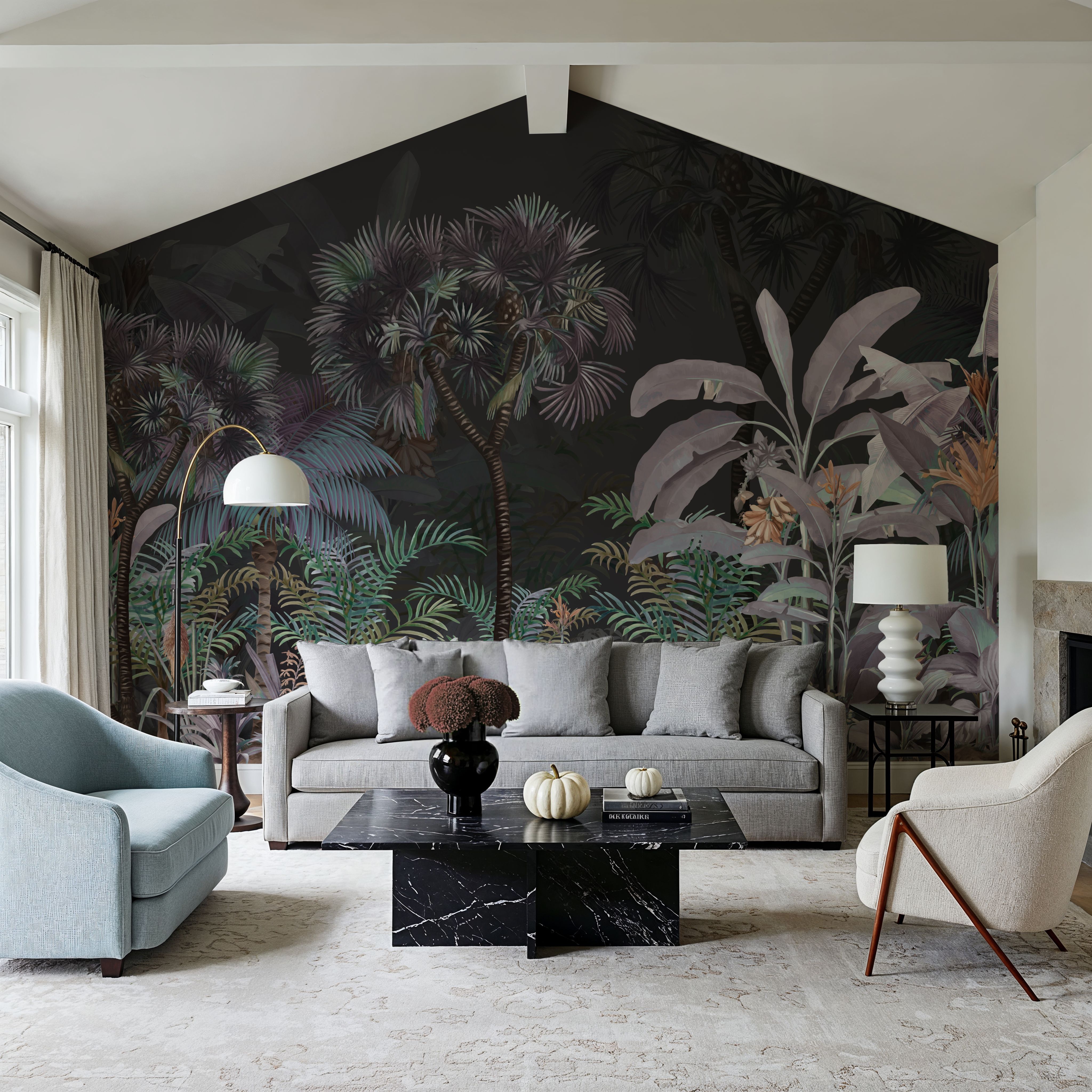 Tropical Forest Strolls Dark Green